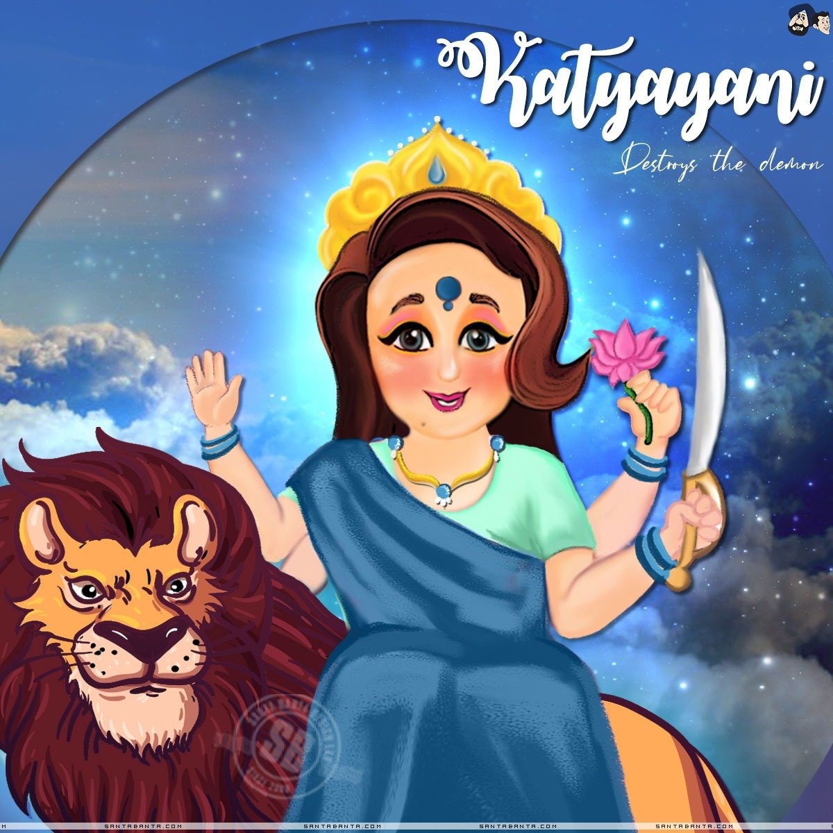 1200x1200 SantaBanta.com Goddess Katyayani bless you all #happynavratri, Phone