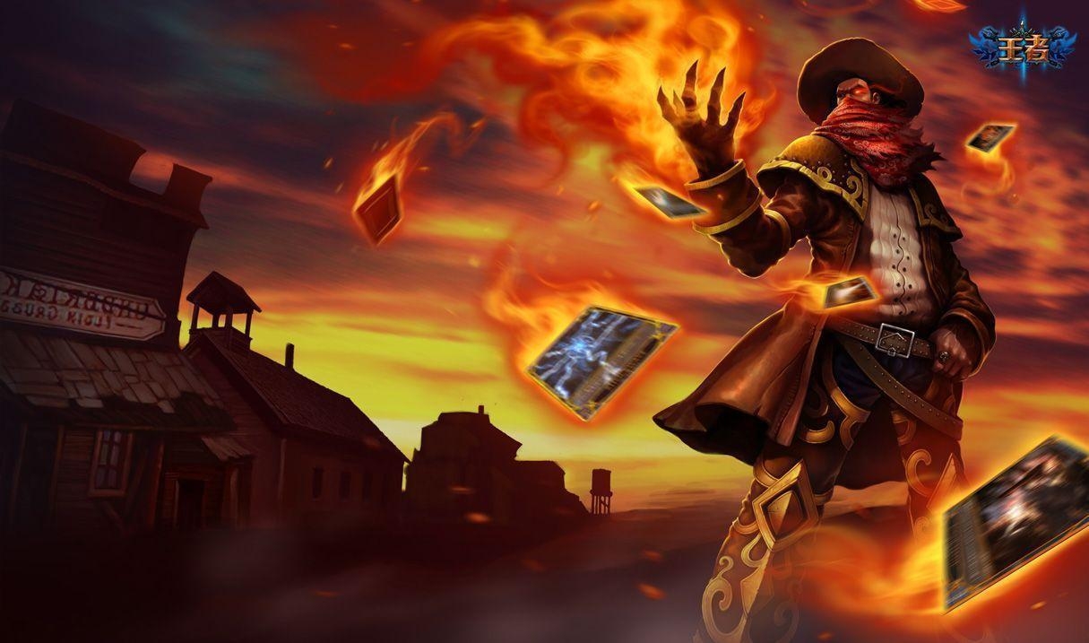 1220x720 High Noon Twisted Fate Skin of Legends Wallpaper, Desktop