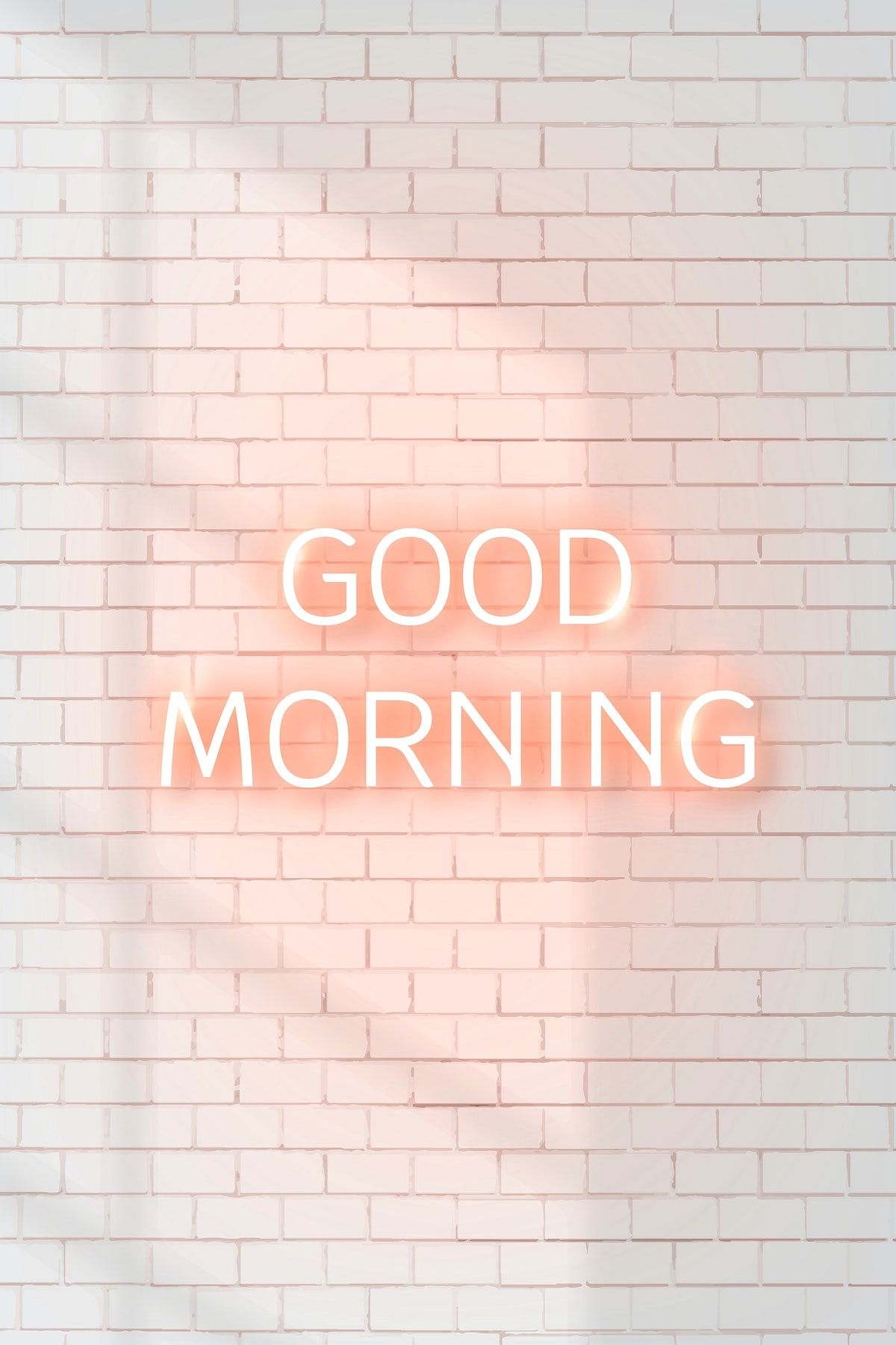 1200x1800 Download premium vector of Neon good morning word on brick wall vector. Morning words, Neon quotes, Neon words, Phone