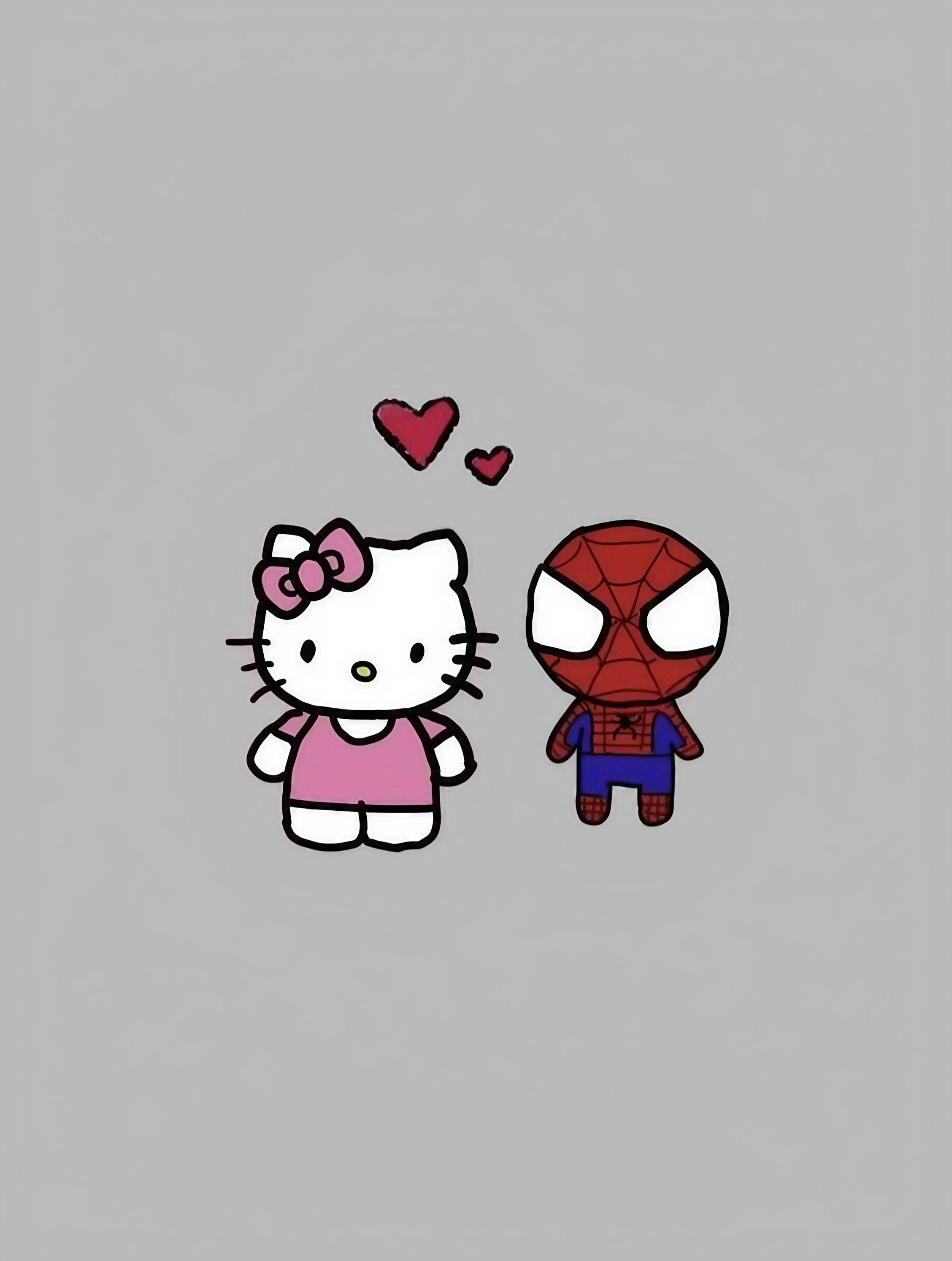 2260x2990 Kitty and spiderman Wallpaper Download, Phone