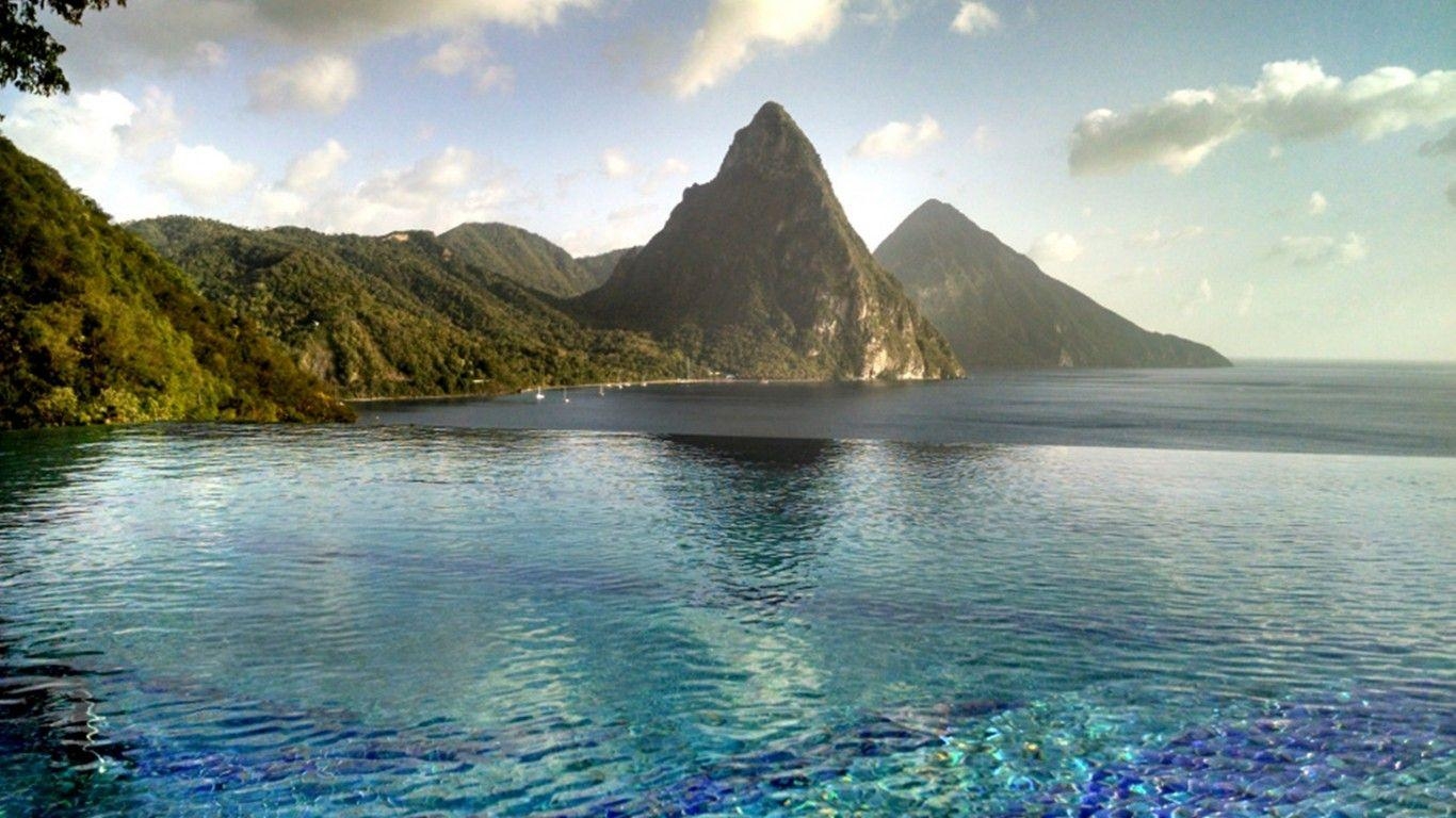 1370x770 Caille Blanc Villa, Soufriere, St. Lucia, Wallpaper13.com, Desktop