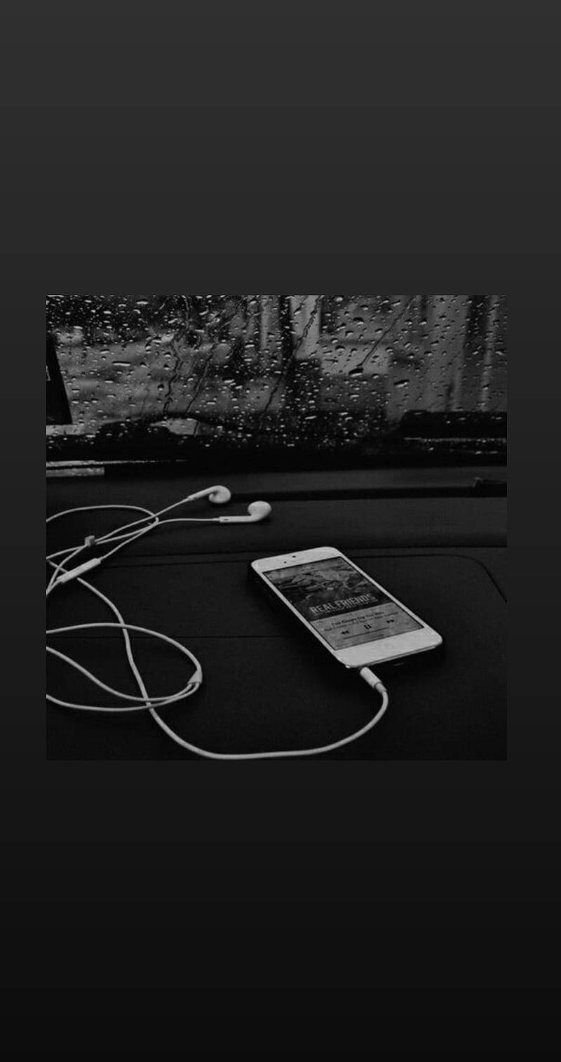 800x1520 Download Music Aesthetic Black And White Wallpaper, Phone