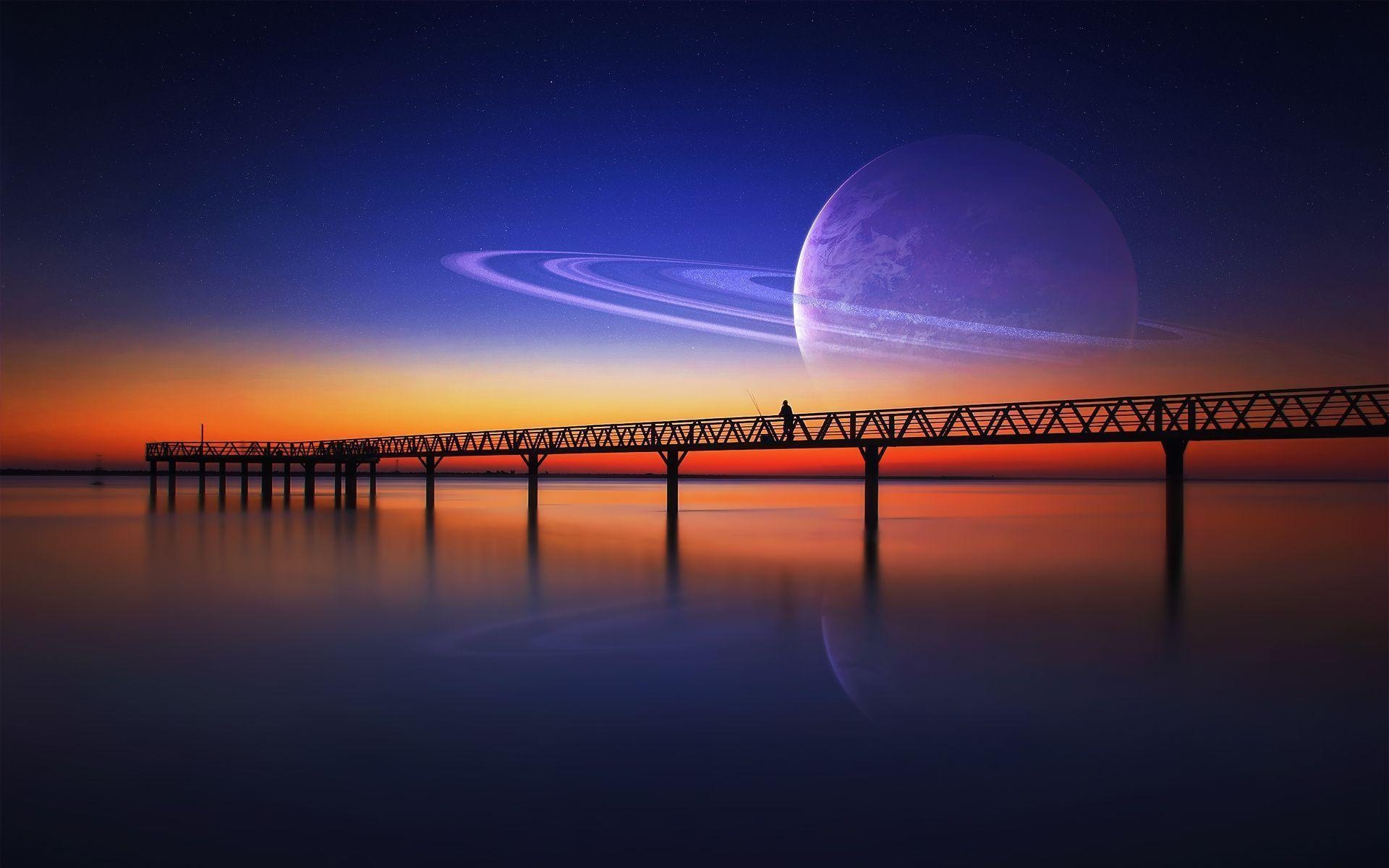 1920x1200 Saturn wallpaper Night Space / Wallpaper Space 74858 high quality, Desktop