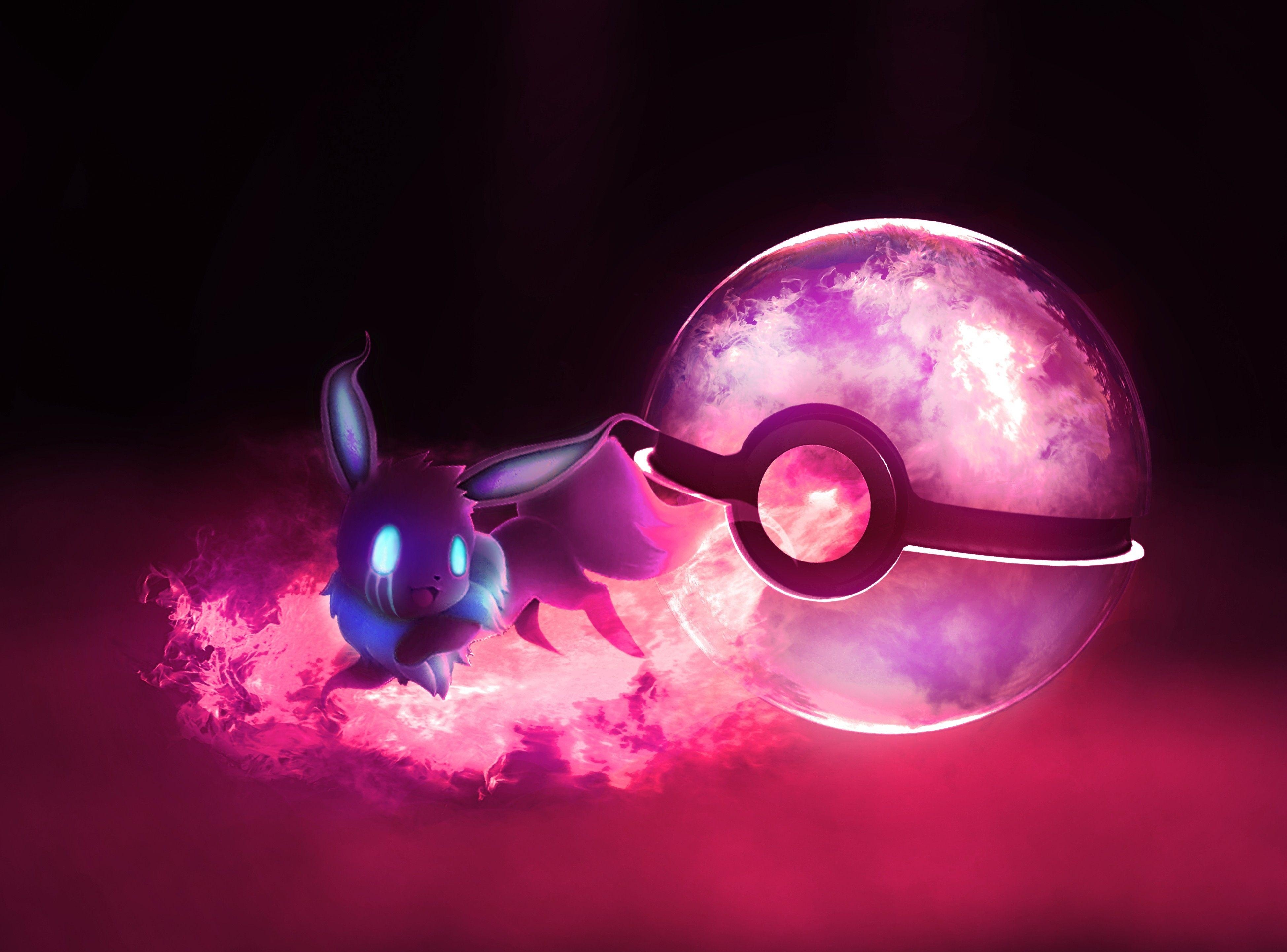 3900x2890 eevee ghost pokeball  wallpaper High Quality Wallpaper, Desktop