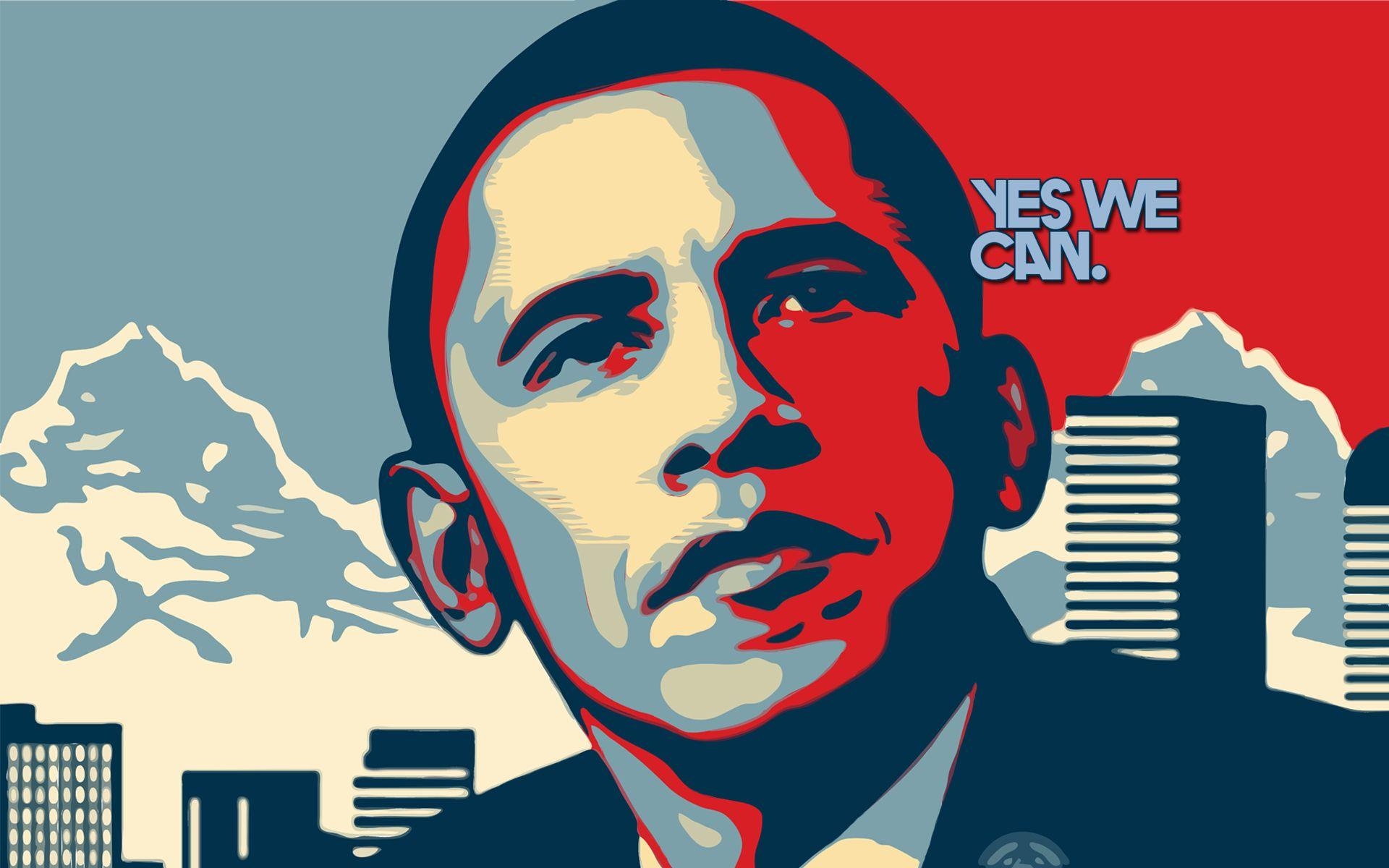 1920x1200 Barack Obama Face Poster Wallpaper, Desktop