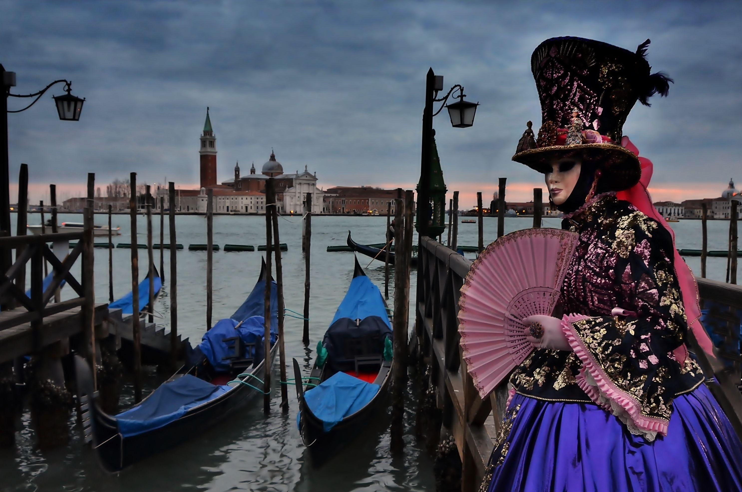 2980x1970 Wallpaper, boat, sunset, water, sky, Venice, vehicle, mask, Tourism, Desktop