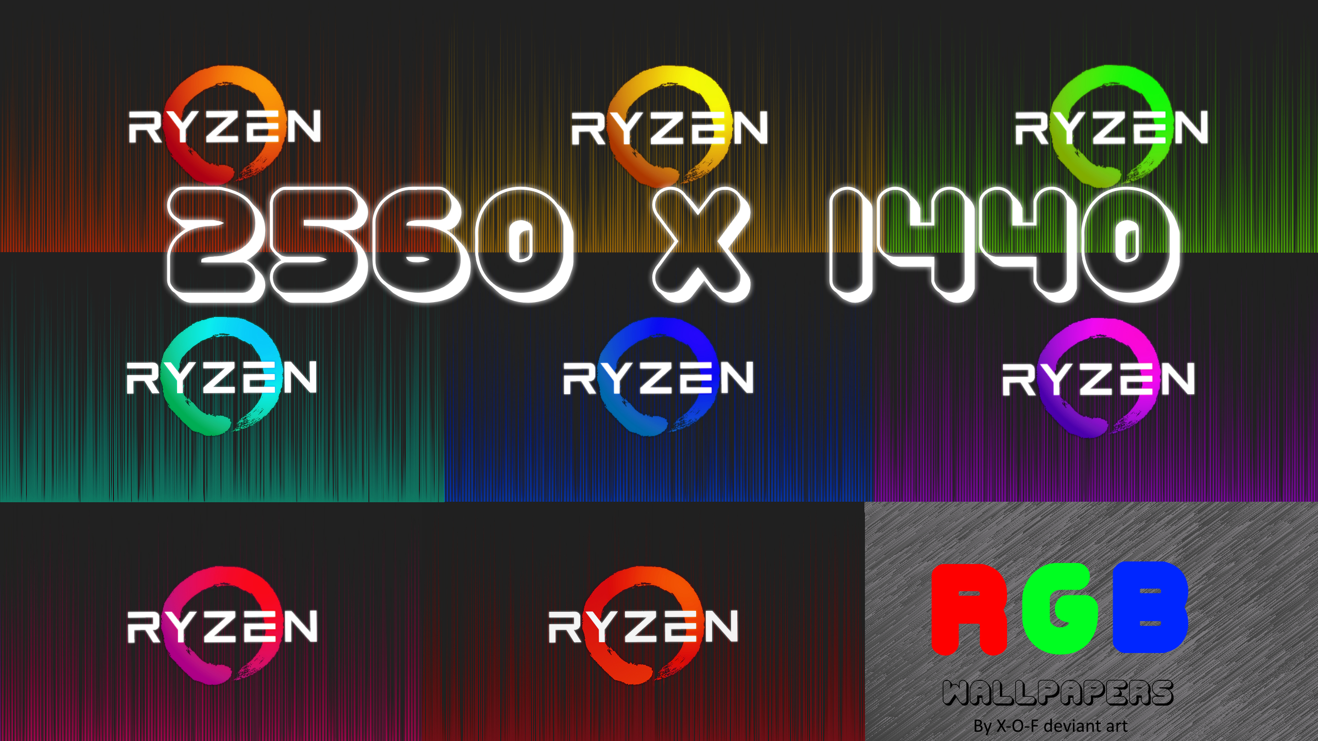 2560x1440 AMD Ryzen RGB Desktop Wallpaper Pack By X O F, Desktop