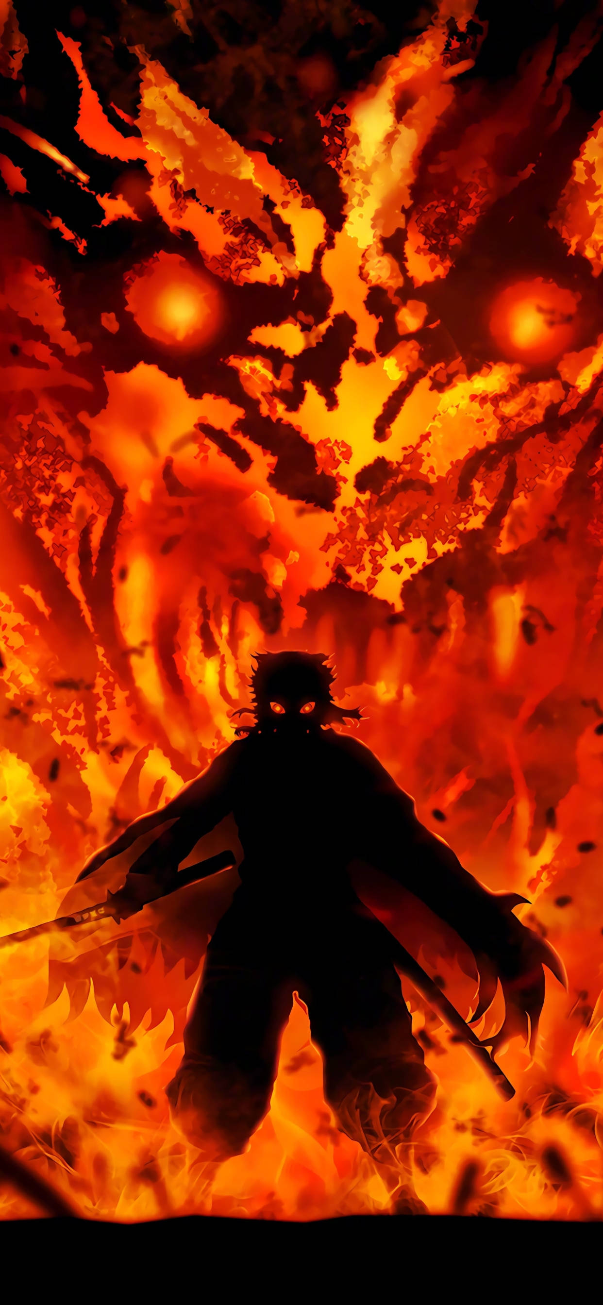 1250x2690 Download Kyojuro Rengoku Fire Demon Slayer iPhone Wallpaper, Phone