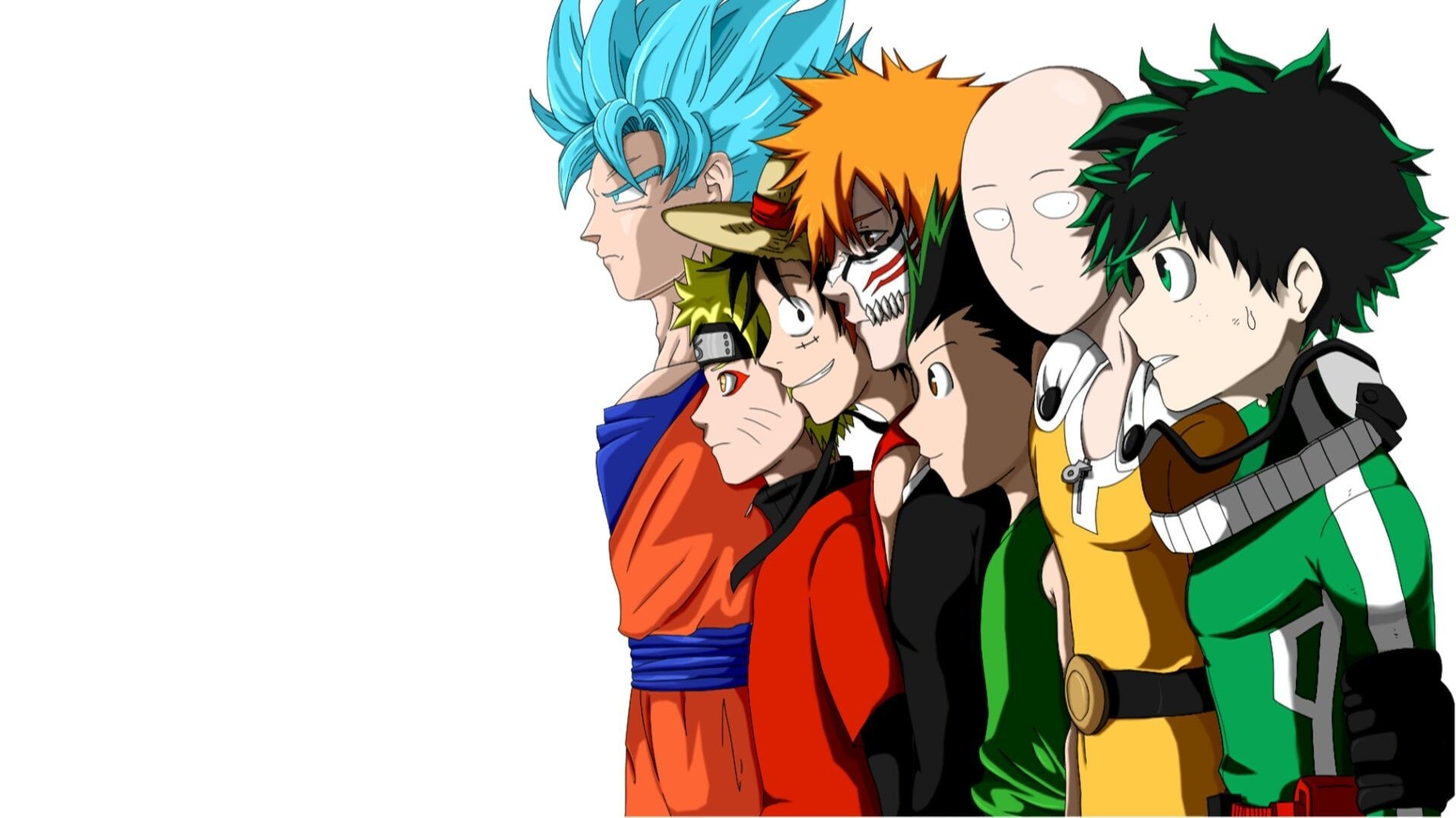1920x1080 Top anime Son Goku Naruto Uzumaki Monkey D Luffy Ichigo Kurosaki, Desktop