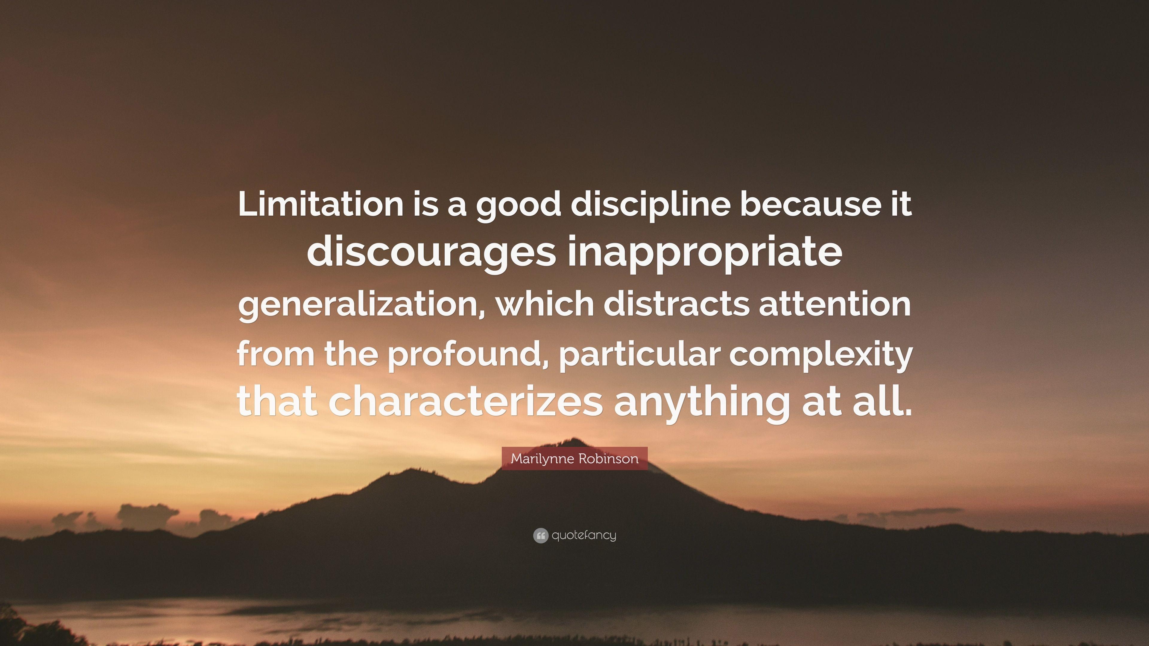 3840x2160 Marilynne Robinson Quote: “Limitation is a good discipline, Desktop