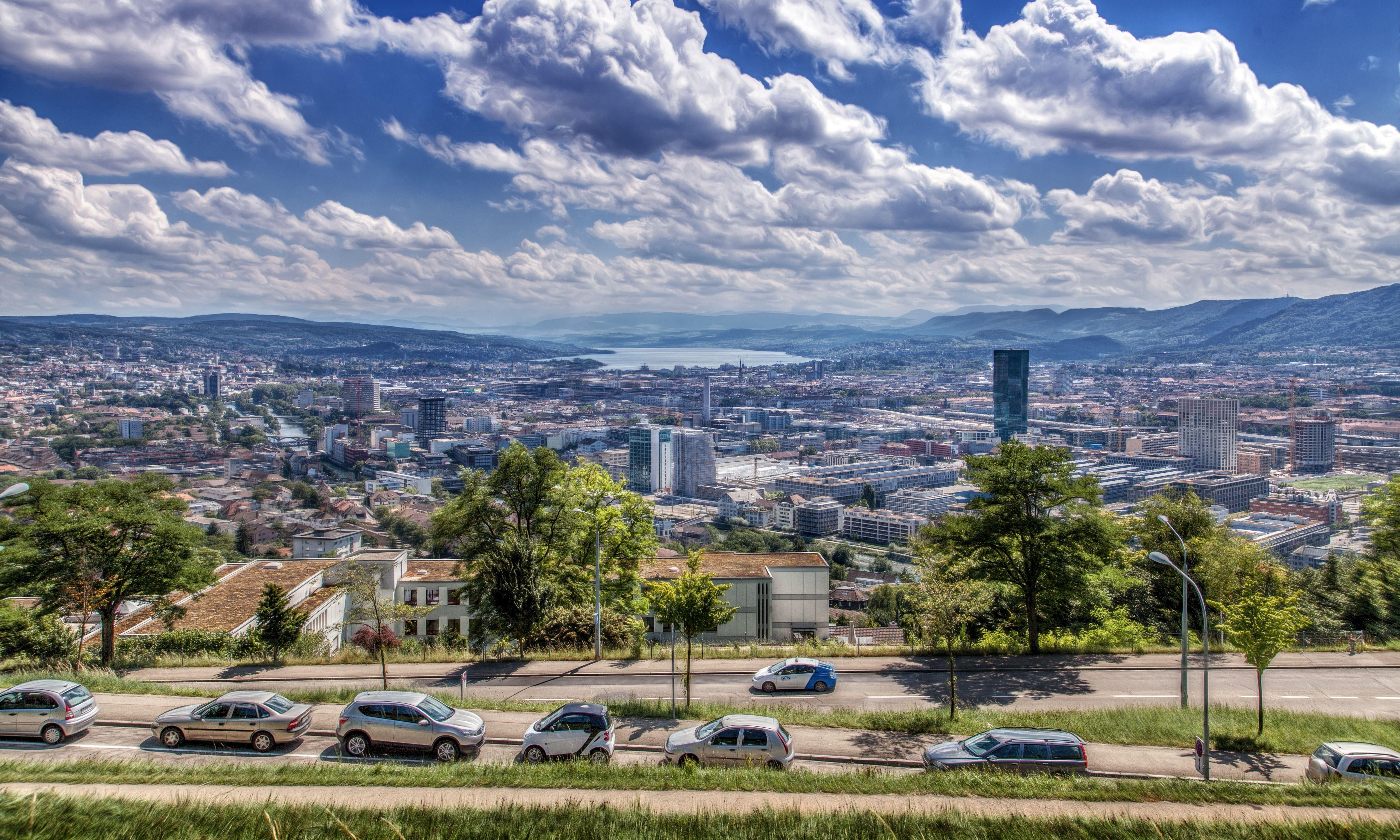 5620x3370 Zurich Cities Switzerland Cloud Townscape 5K Retina Heavenly, Desktop