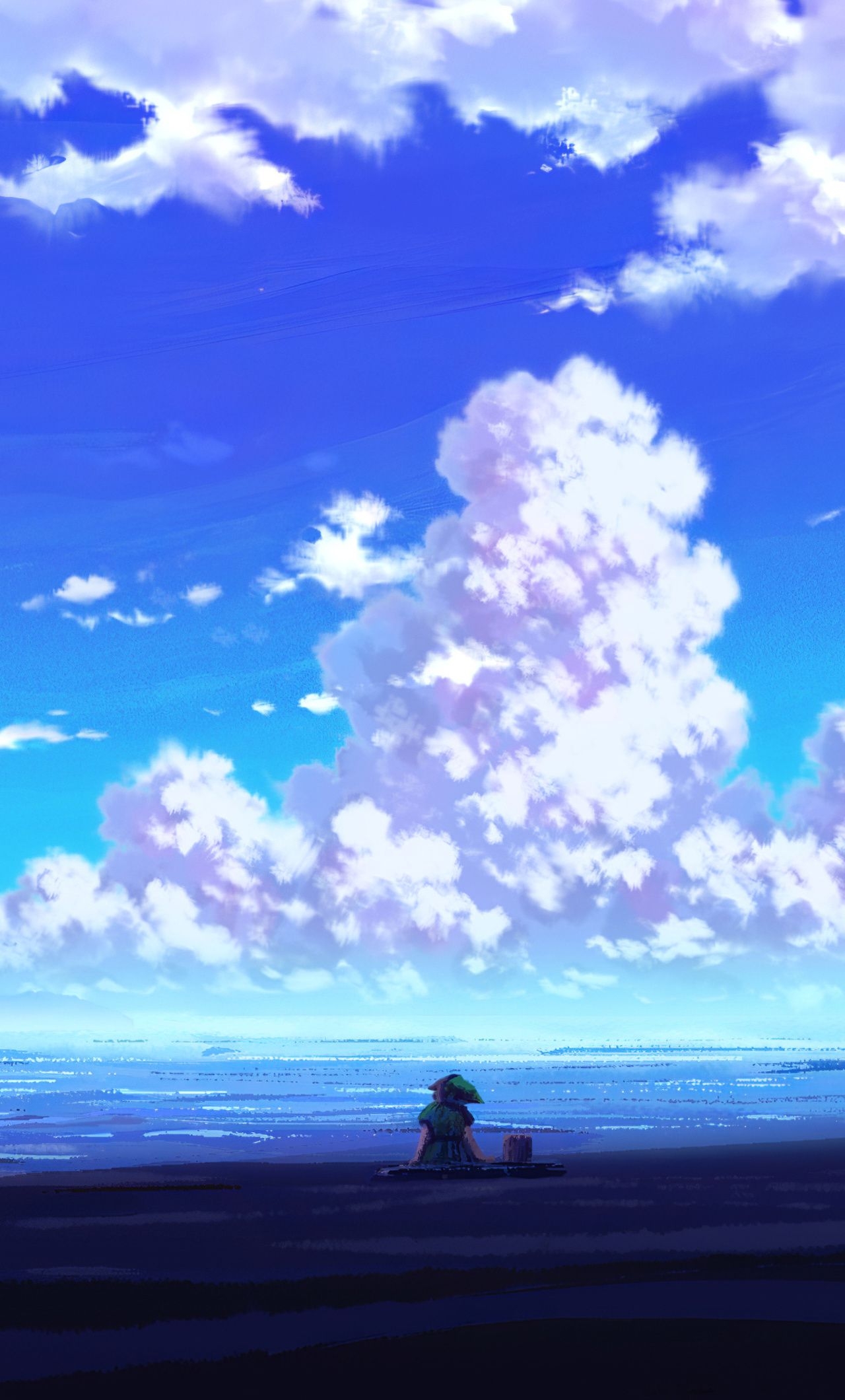 1280x2120 Anime Scenery Sitting 4k iPhone HD 4k Wallpaper, Phone