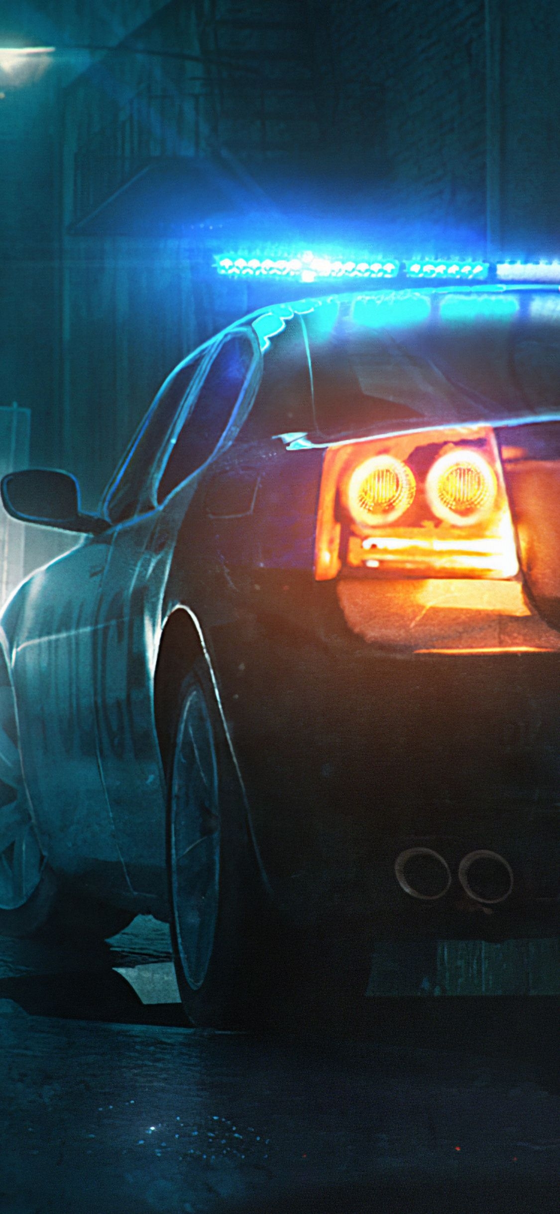 1130x2440 Police Patrol Car Digital Art 5k iPhone XS, iPhone iPhone X HD 4k Wallpaper, Image, Background, Photo and Picture, Phone