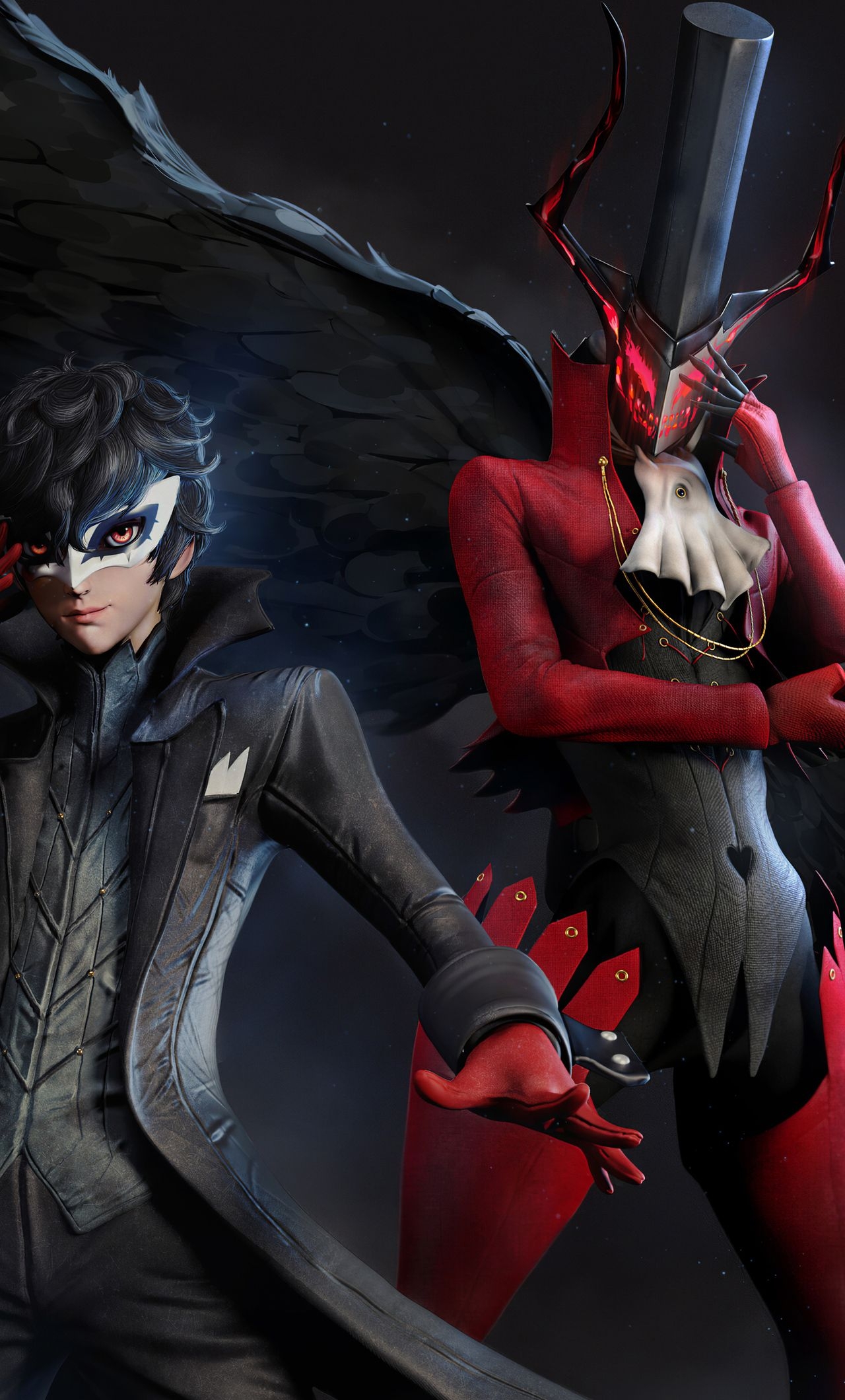 1280x2120 Joker And Arsene From Persona 5 iPhone HD 4k Wallpaper, Image, Background, Photo and Picture, Phone