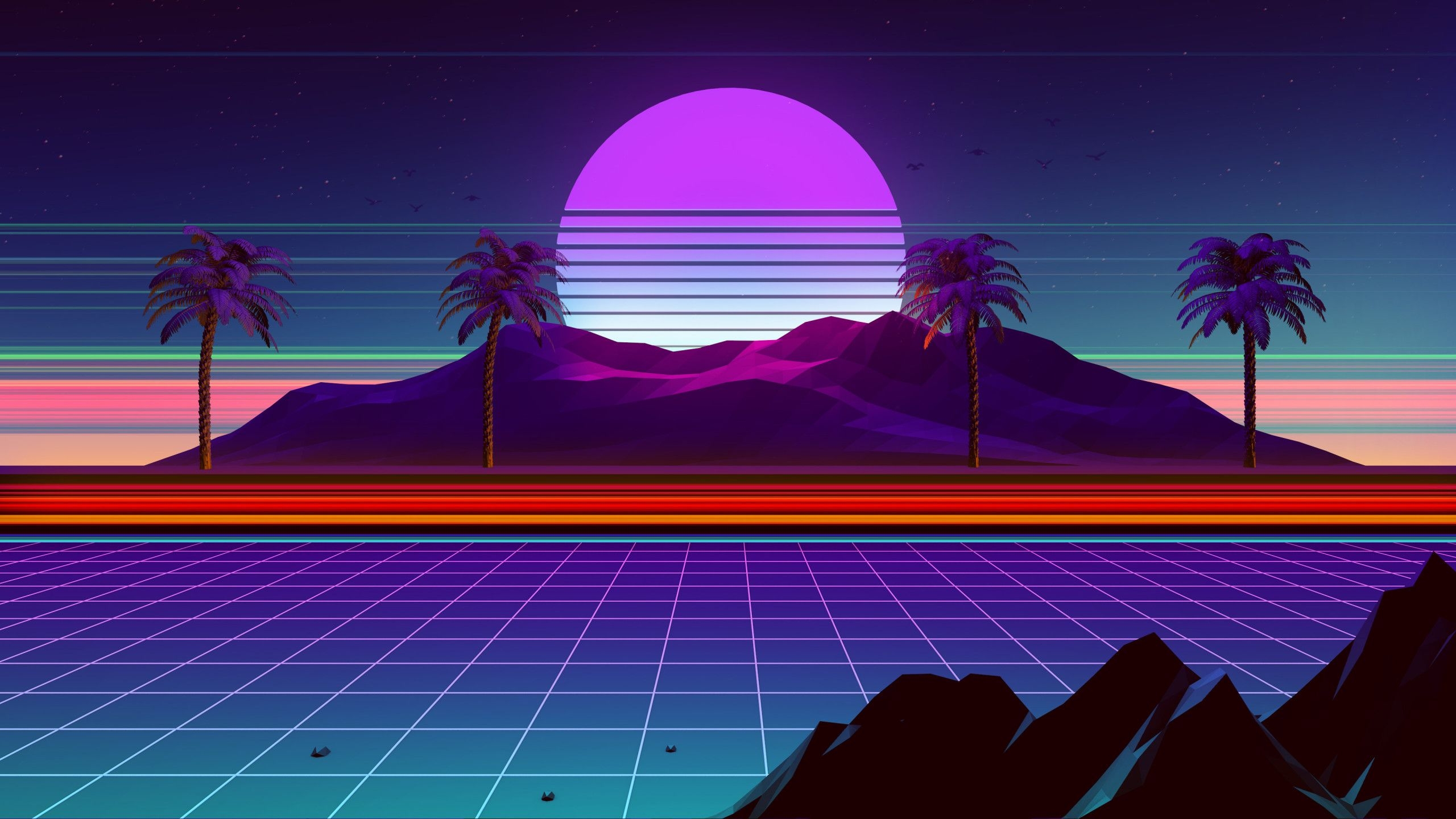 2560x1440 Retro Wave 4k 1440P Resolution HD 4k Wallpaper, Image, Background, Photo and Picture, Desktop