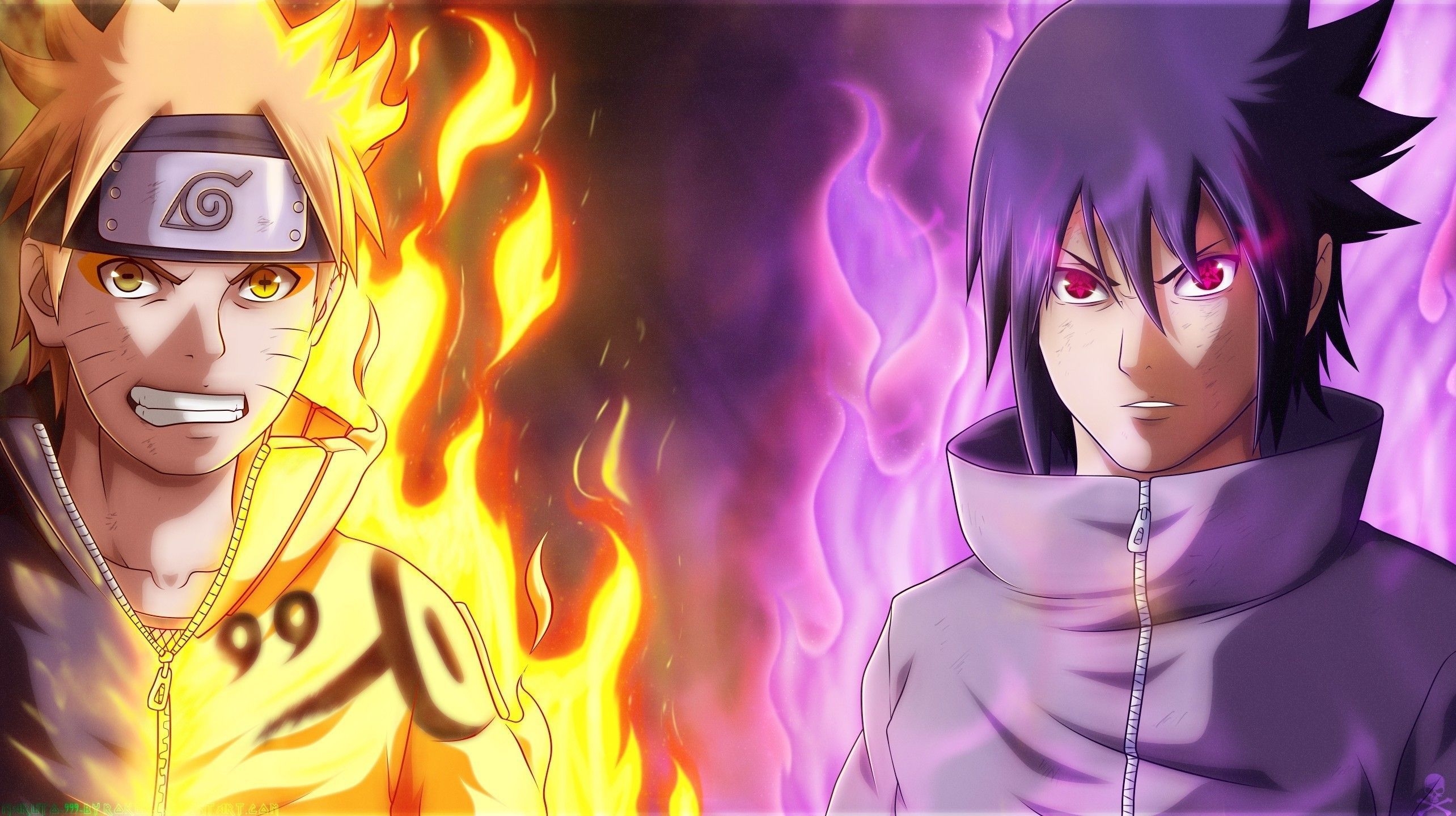 2570x1440 , uzumaki naruto, uchiha sasuke, sharingan, sage mode, nine. naruto wallpaper. Naruto e sasuke desenho, Naruto e sasuke, Anime naruto, Desktop