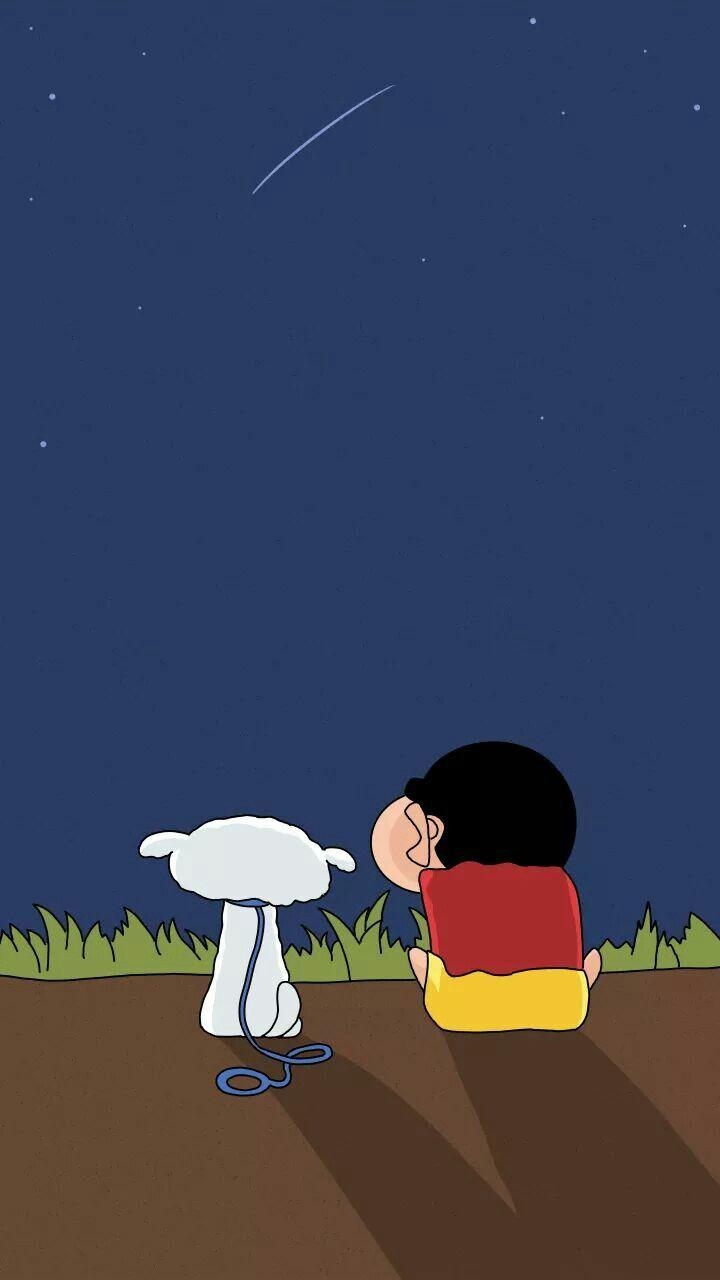 720x1280 Shinchan with siro. Cute cartoon wallpaper, Phone