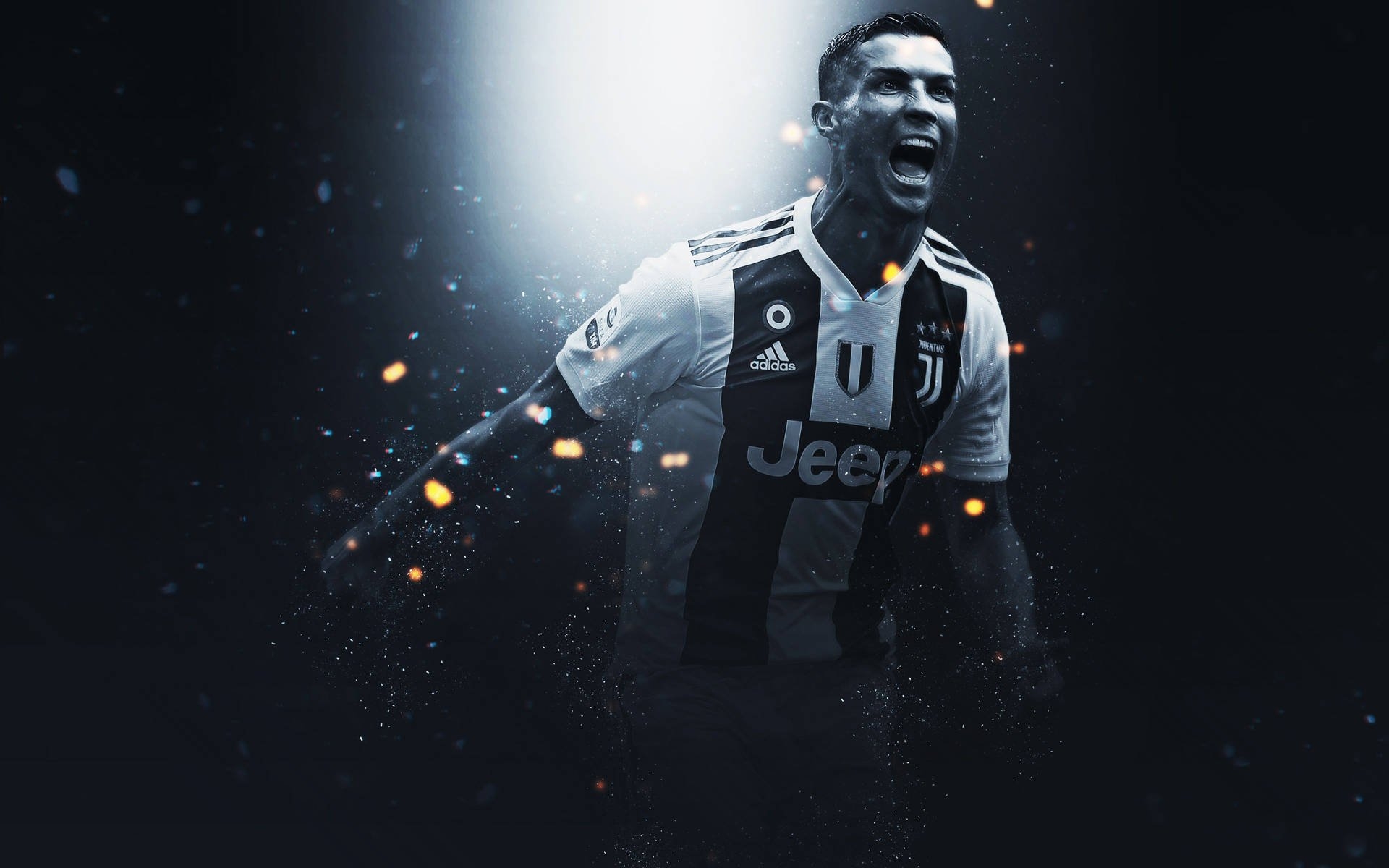 1920x1200 Download Juventus Cristiano Ronaldo Black Aesthetic Illustration Wallpaper, Desktop