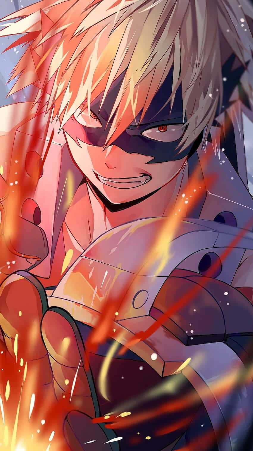 850x1520 Download Tough Bakugo from My Hero Academia Wallpaper, Phone