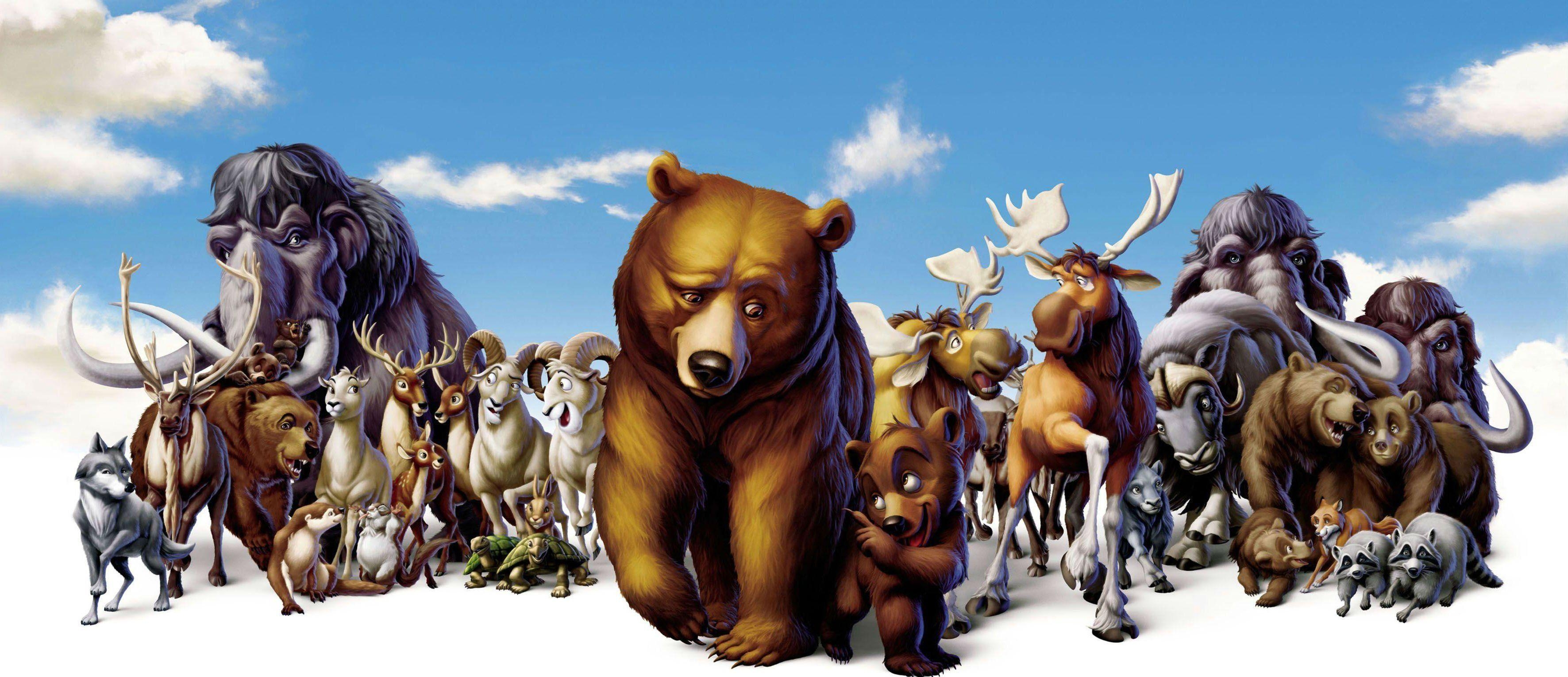 3550x1530 BROTHER BEAR disney family animation adventure comedy 1brotherbear, Dual Screen