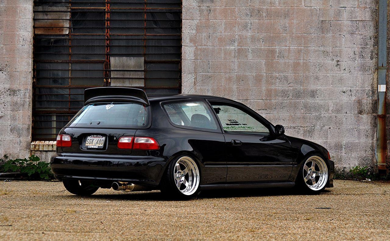 1280x800 Picture Honda Civic eg6 Stance BellyScrapers Low CCW Black Cars, Desktop