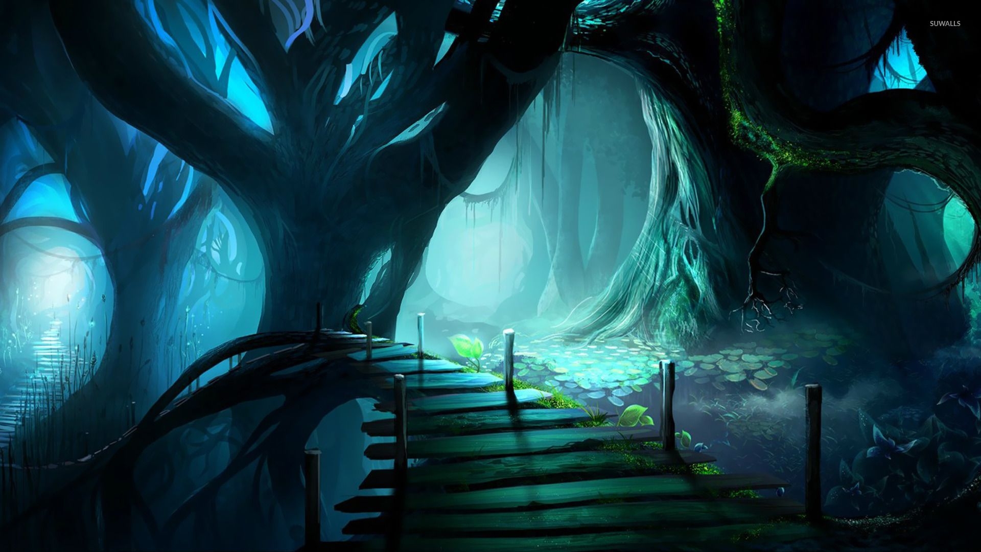 1920x1080 Path in a scary forest wallpaper wallpaper, Desktop