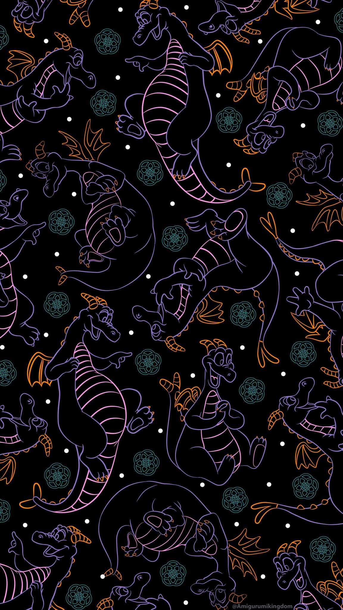 1160x2050 Jou's wallpaper is called “Whoa so many Figments!” #epcot #epcotcenter #waltdisneyworld #disney #figment #journeyintoimagnation, Phone