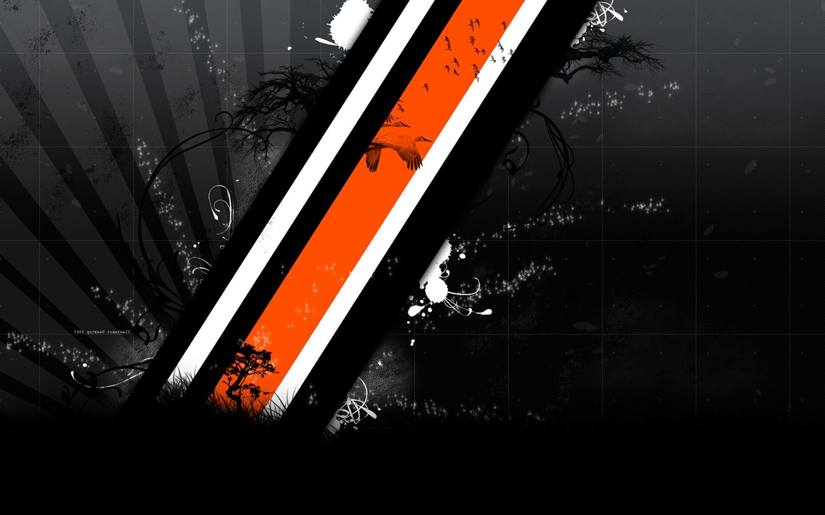 1680x1050 Orange Black Wallpaper, Desktop