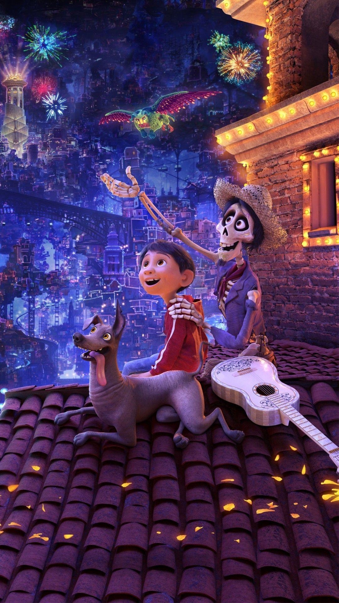 1080x1920 Coco Miguel Dante, Pixar phone wallpaper, Phone