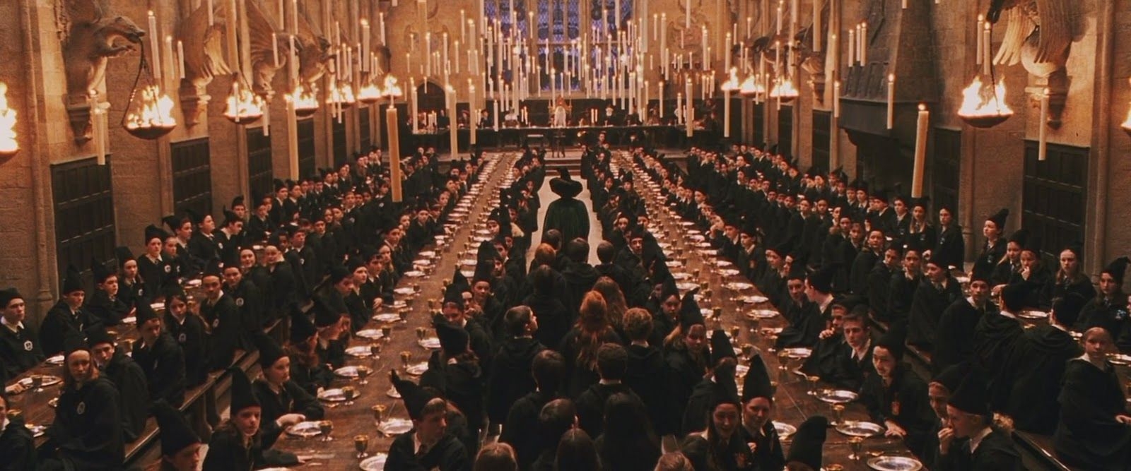 1600x670 Hogwarts Great Hall Wallpaper, Dual Screen