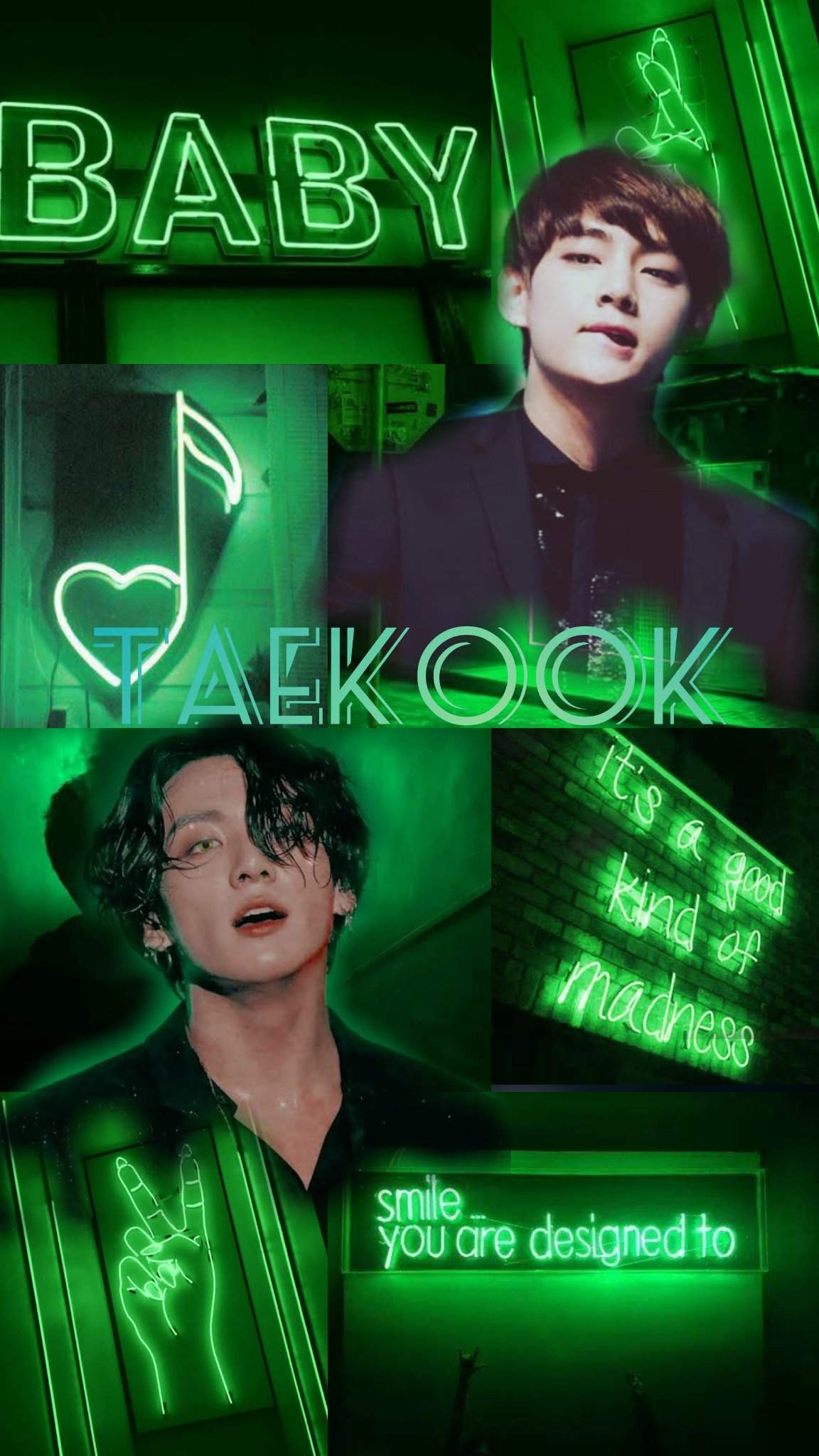 1160x2050 Taekook Green aesthetic wallpaper. V K O O K Amino, Phone