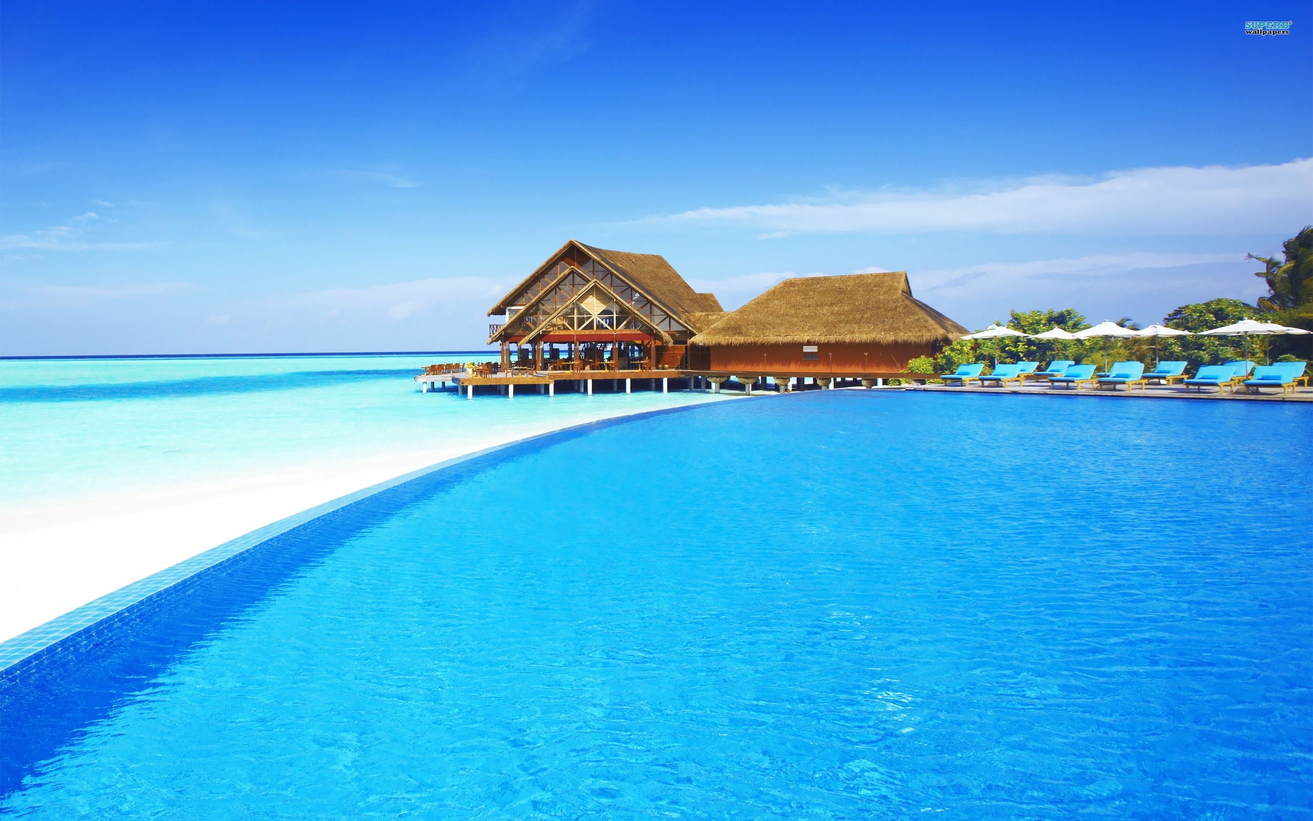 2560x1600 Ultra HD Maldives Wallpaper, Desktop