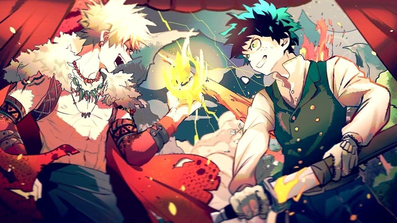 1280x720 Bakugou Katsuki & Midoriya Izuku. Boku no Hero Academia, Desktop