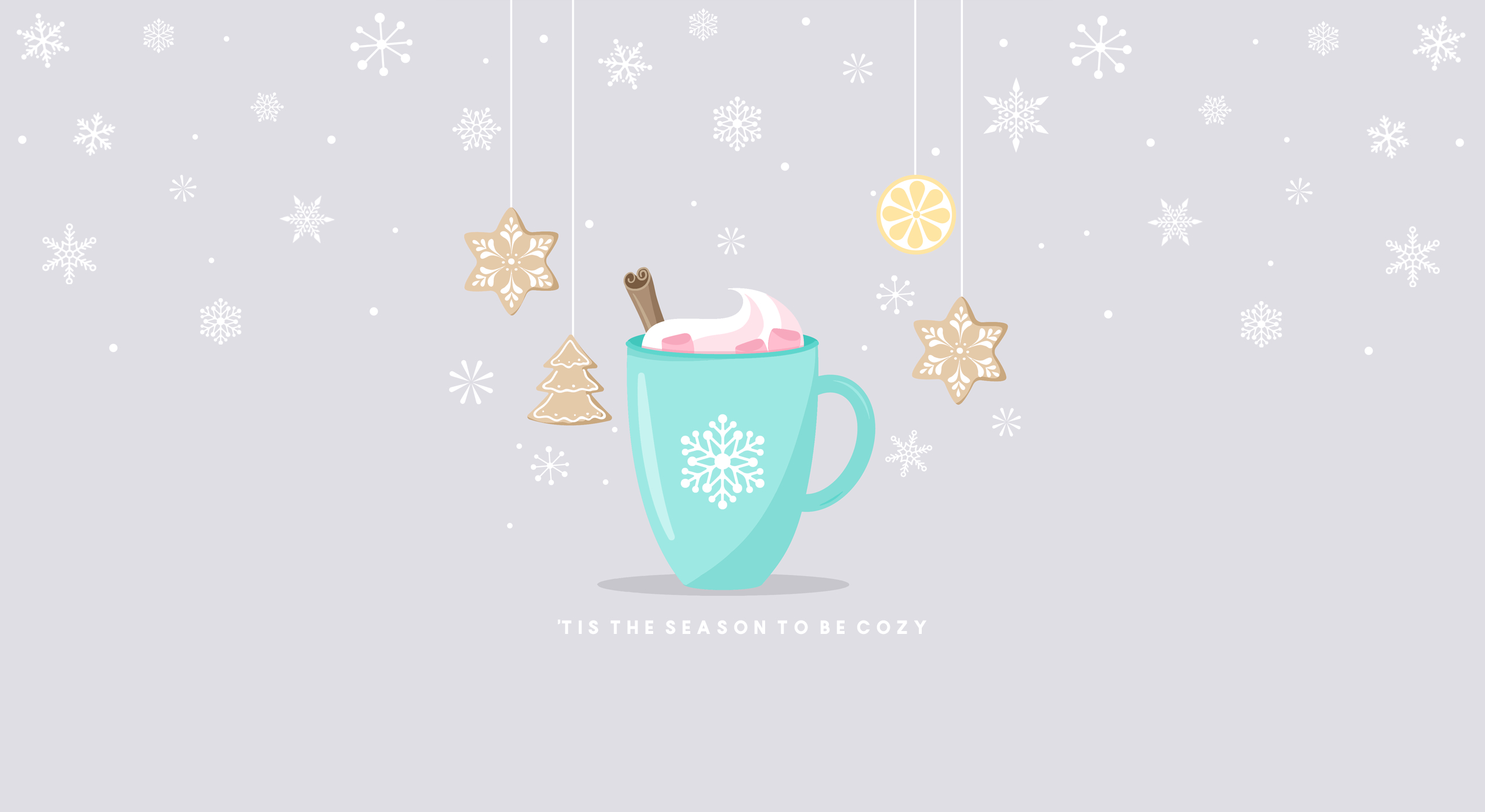 2560x1400 Wallpaper: 'Tis The Season To Be Cozy. Christmas desktop wallpaper, Xmas wallpaper, Winter wallpaper desktop, Desktop