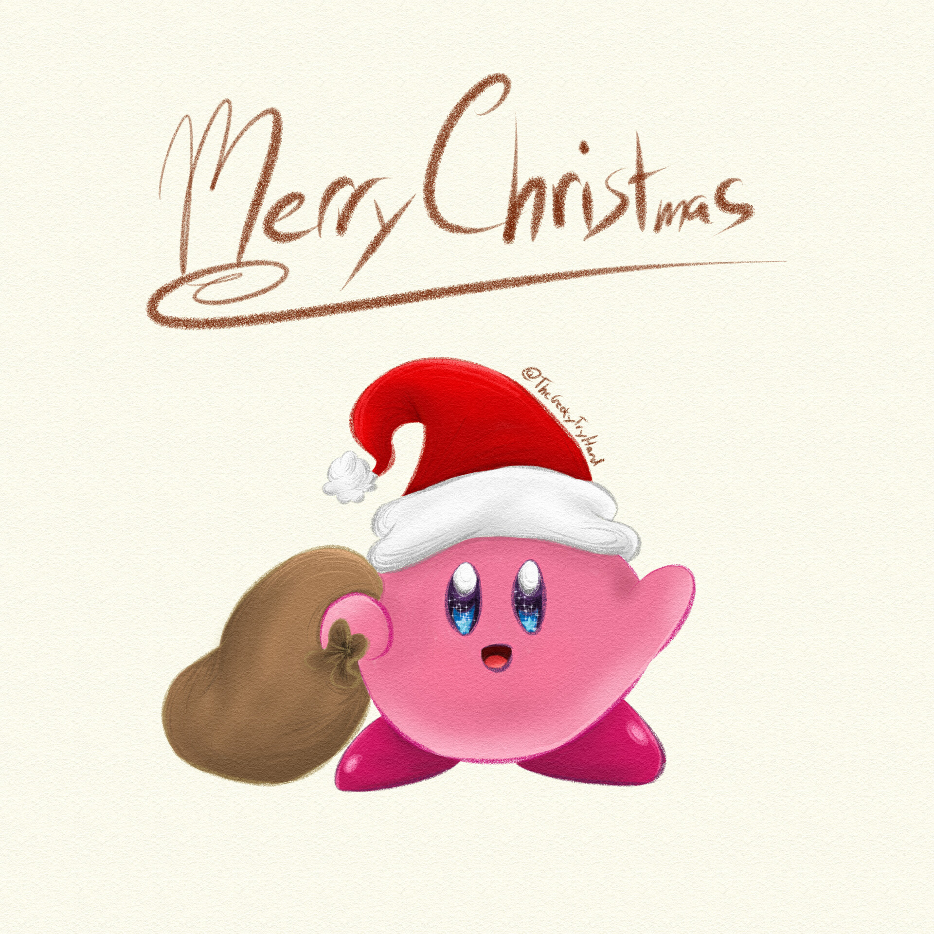 1920x1920 Kirby Wishes You a Merry Christmas, Phone