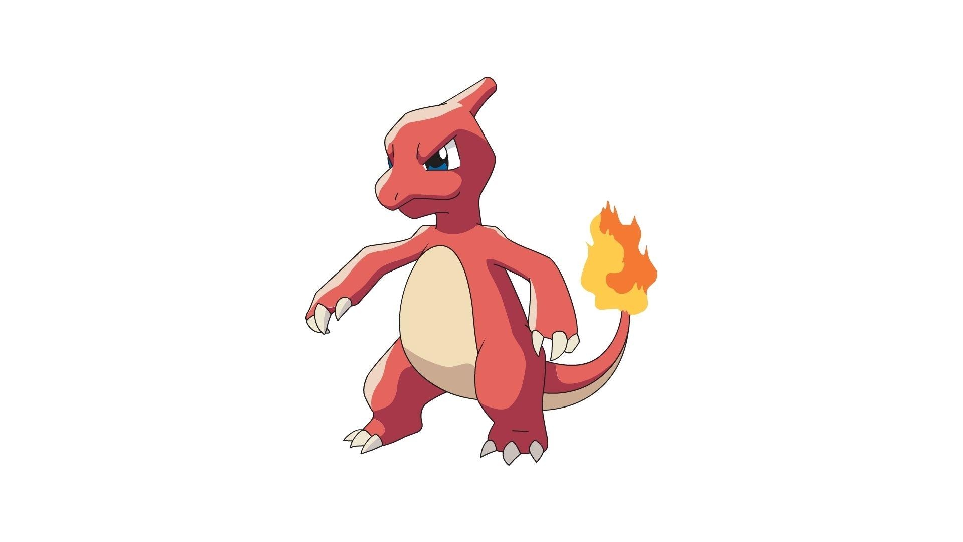 1920x1080 pokemon charmeleon simple background white background, Desktop