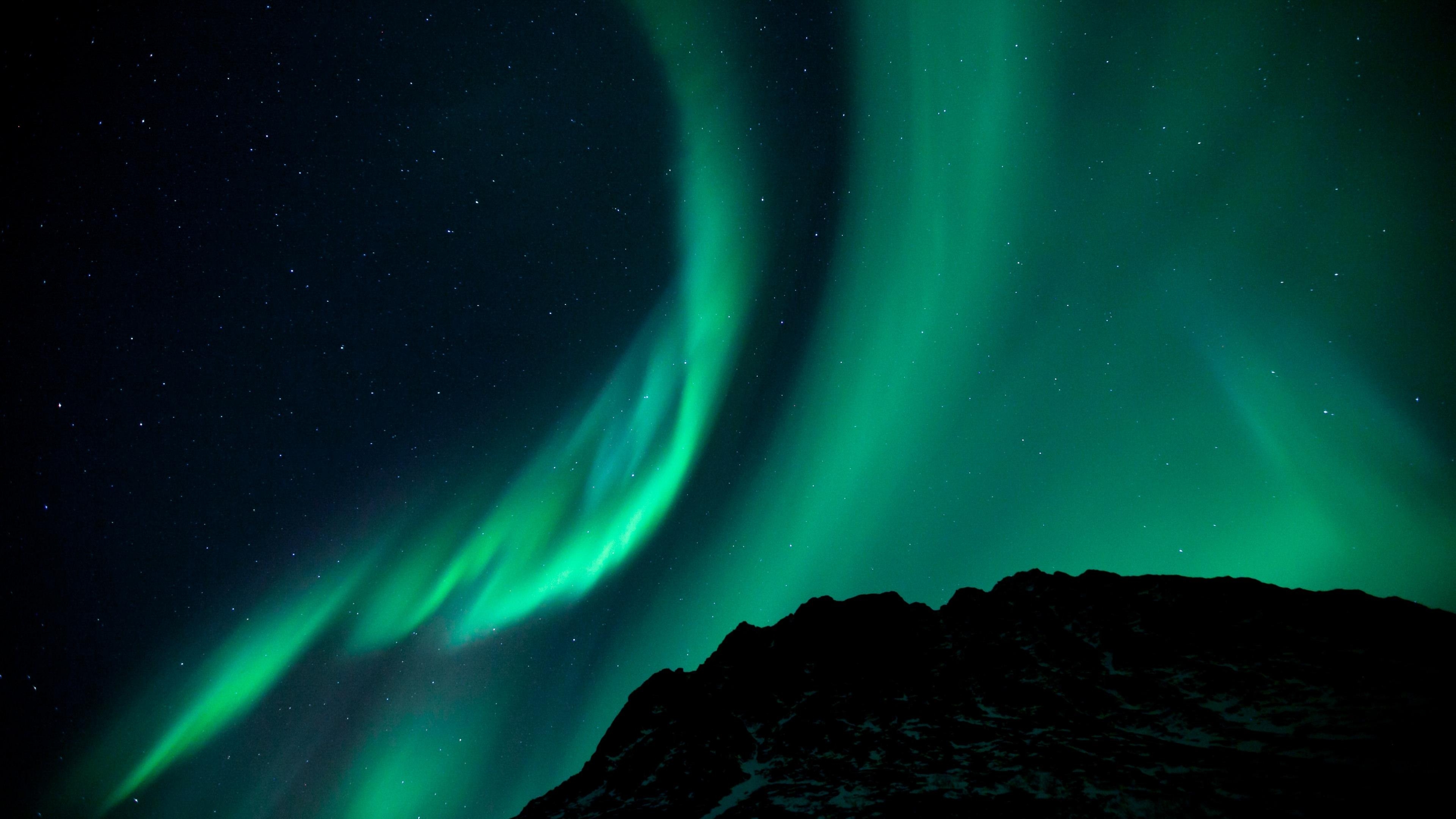 3840x2160 4K Wallpaper, Northern Lights Night Night Sky Phenomenon, Desktop