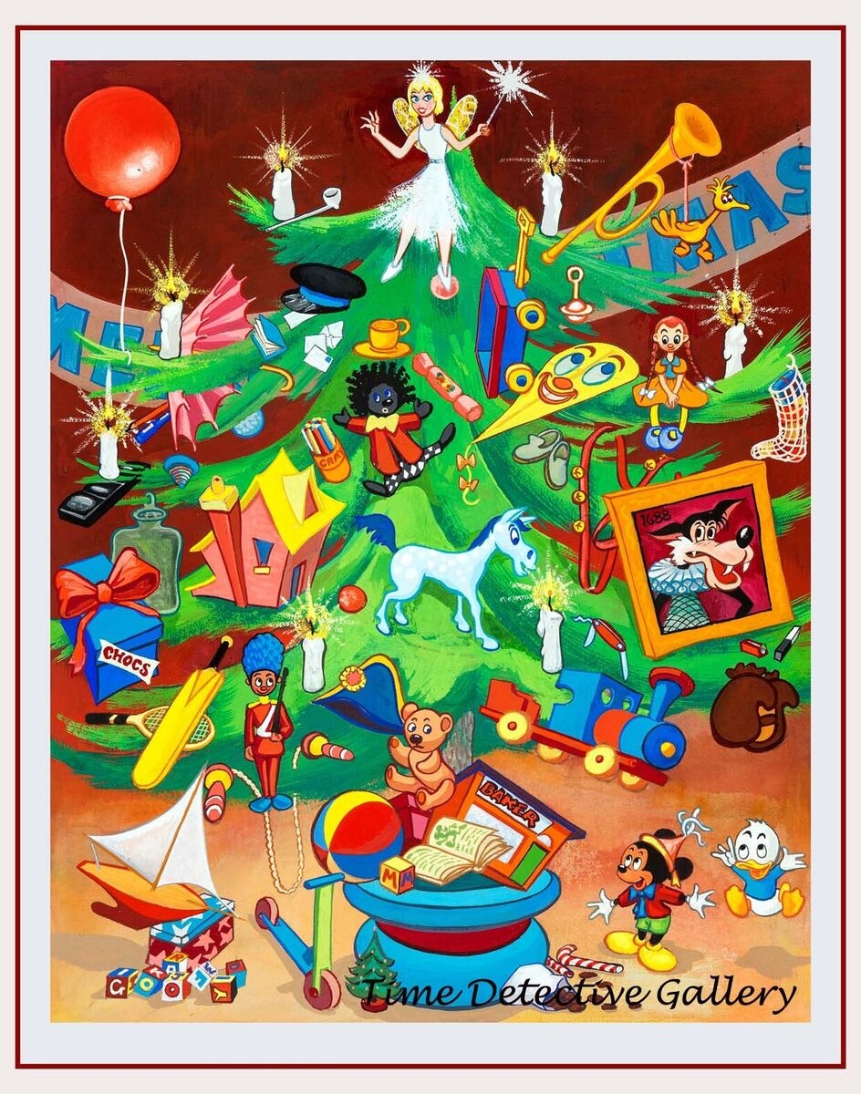 950x1200 Vintage 1940s Disney Christmas Tree, Phone