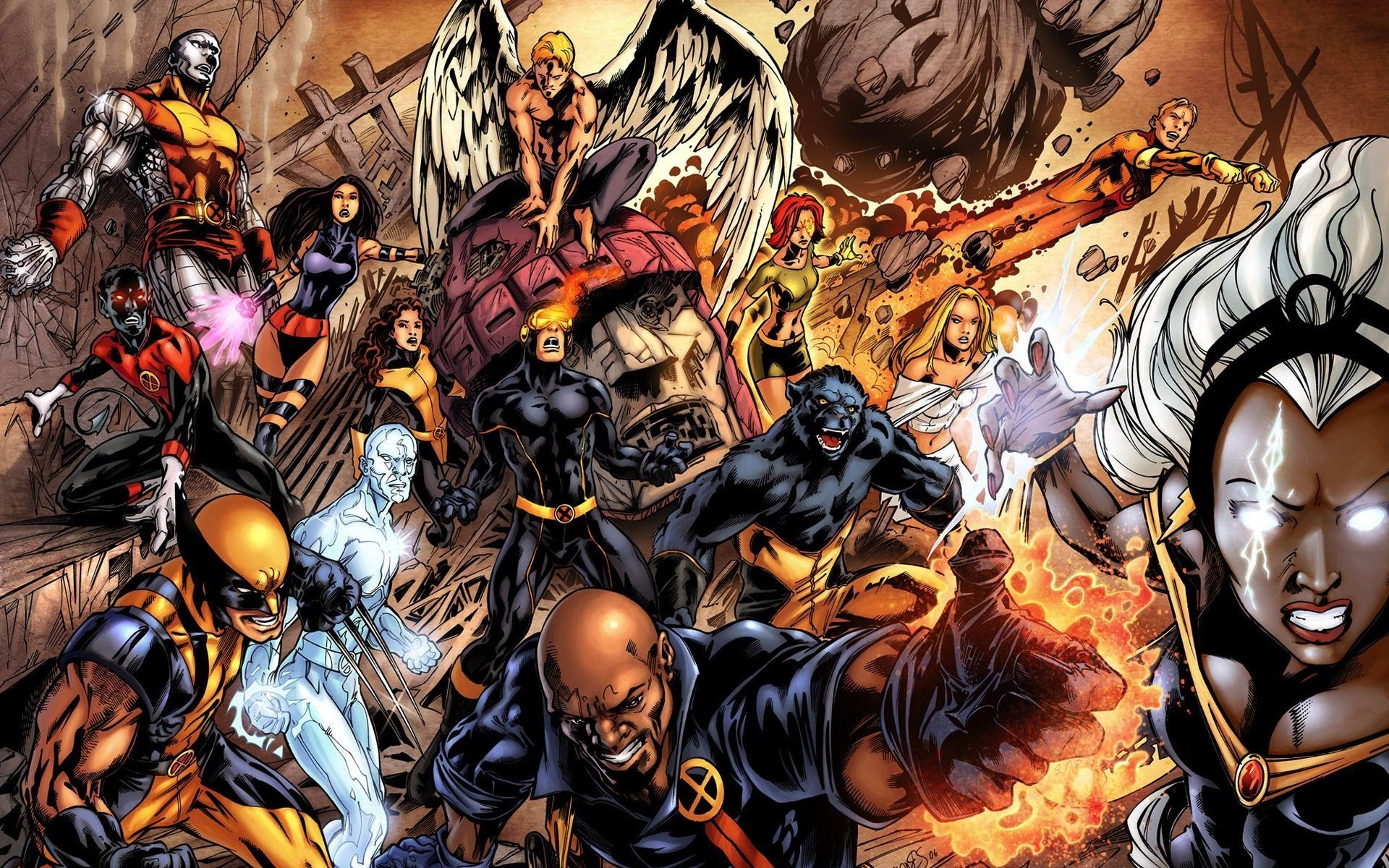 1920x1200 Angels, Comics, X Men, Wolverine, Superheroes, Jean Grey, Colossus, Desktop