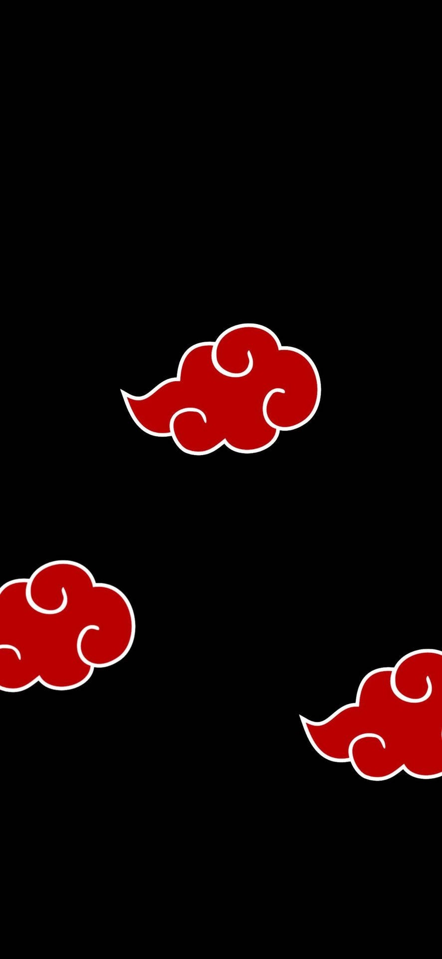 890x1920 Download Red Akatsuki Cloud iPhone Wallpaper, Phone