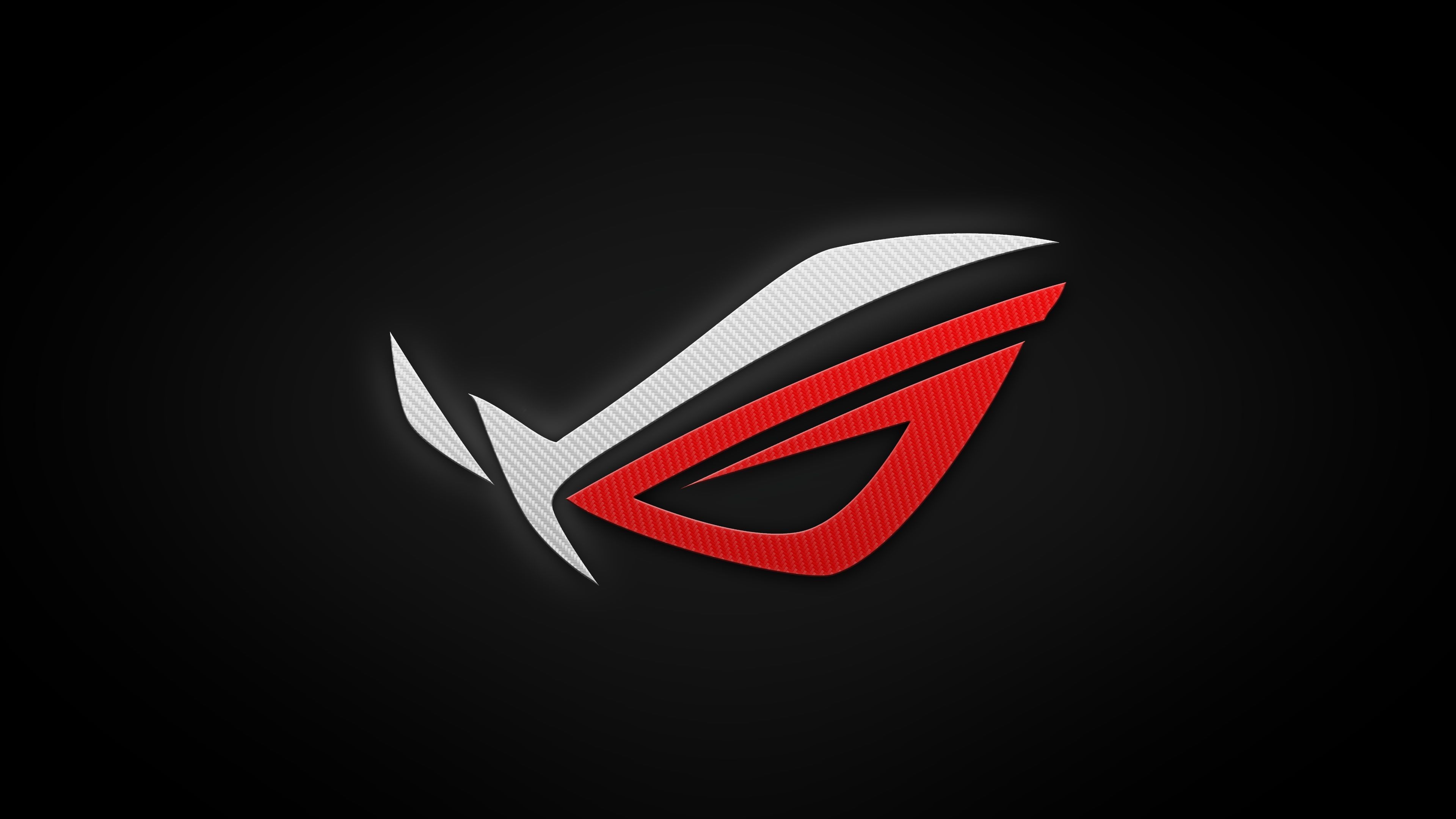 3840x2160 Asus ROG logo, Republic of Gamers, black background, illuminated. Objek gambar, Gambar, Desain logo, Desktop