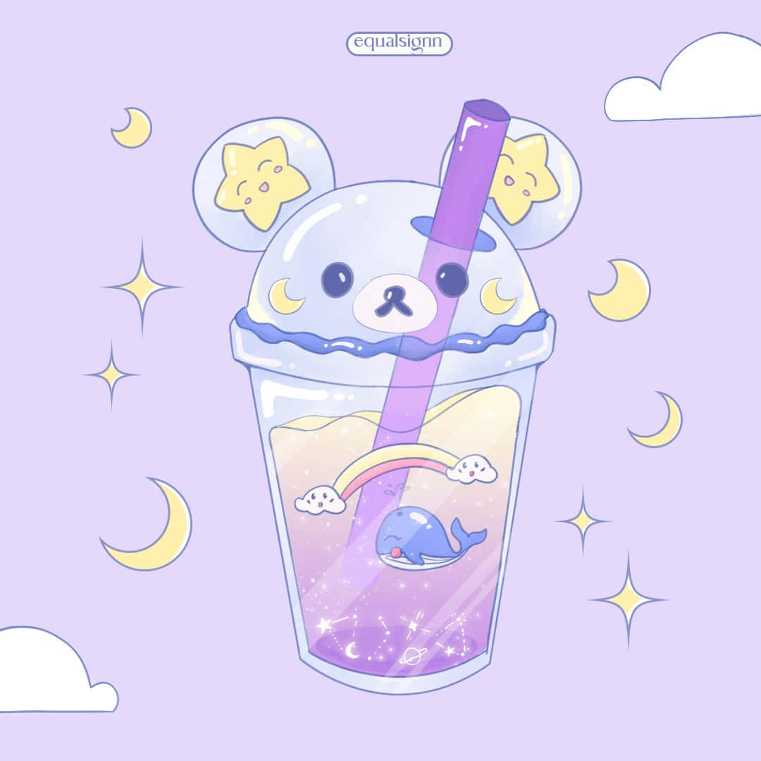 1080x1080 Download Starry Cute Boba Tea Wallpaper, Phone