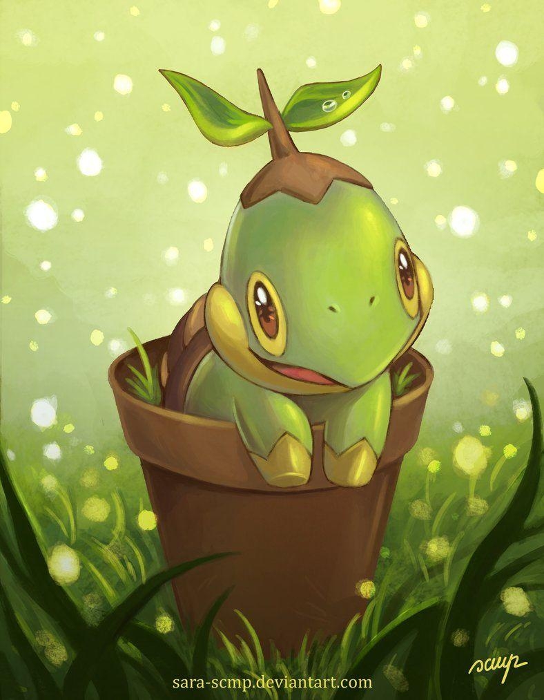 790x1020 Turtwig In Vase By Sara Scmp, Phone