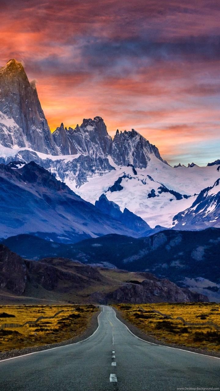 720x1280 Towards Mount Fitz Roy In The Sunset Computer Wallpaper, Desktop, Phone