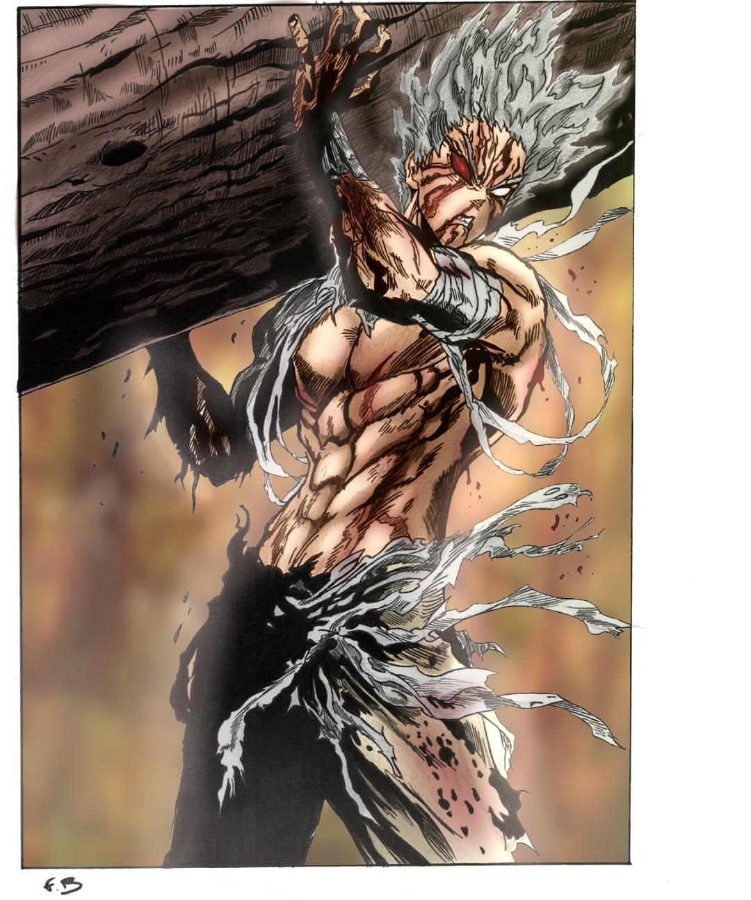 1080x1300 My coloring. OPM chapter 84. Garou Vs silver bang. enjoy, Phone