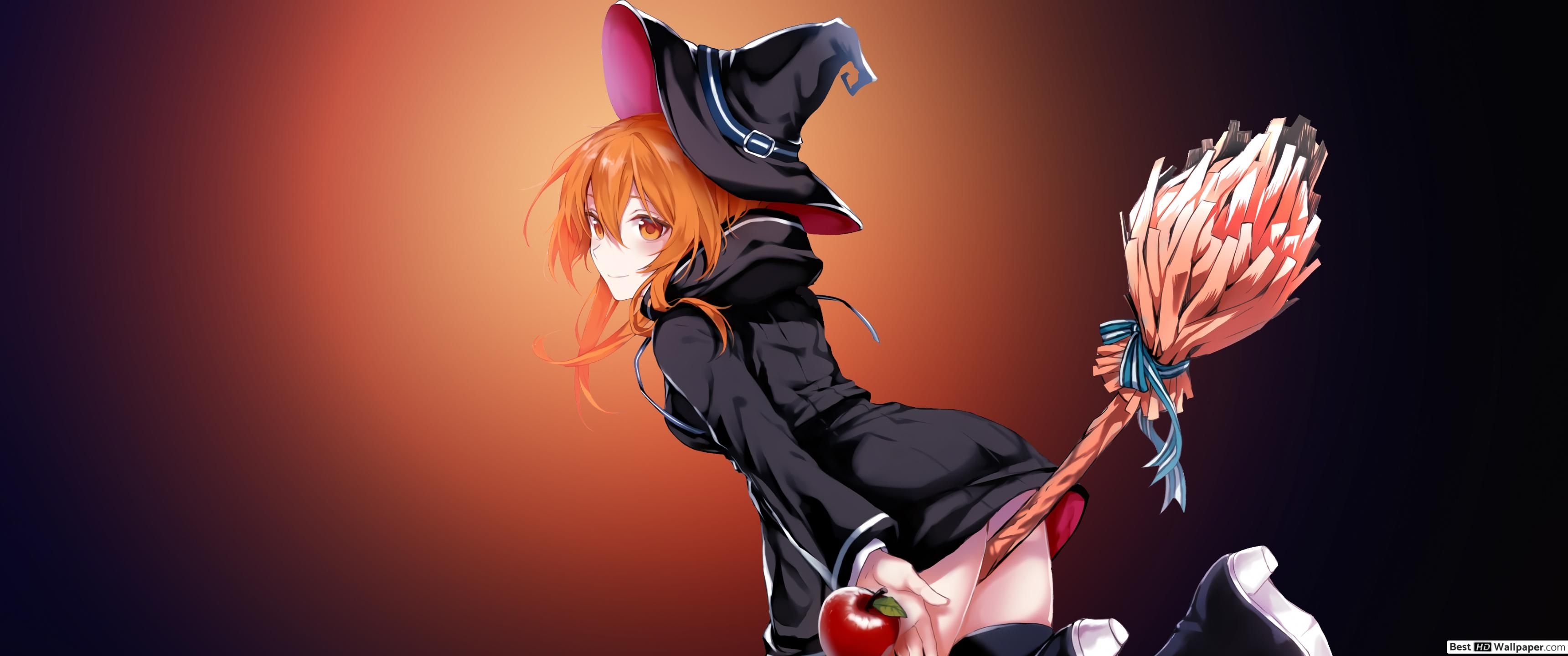 3440x1440 Witch Girl Anime HD wallpaper download, Dual Screen