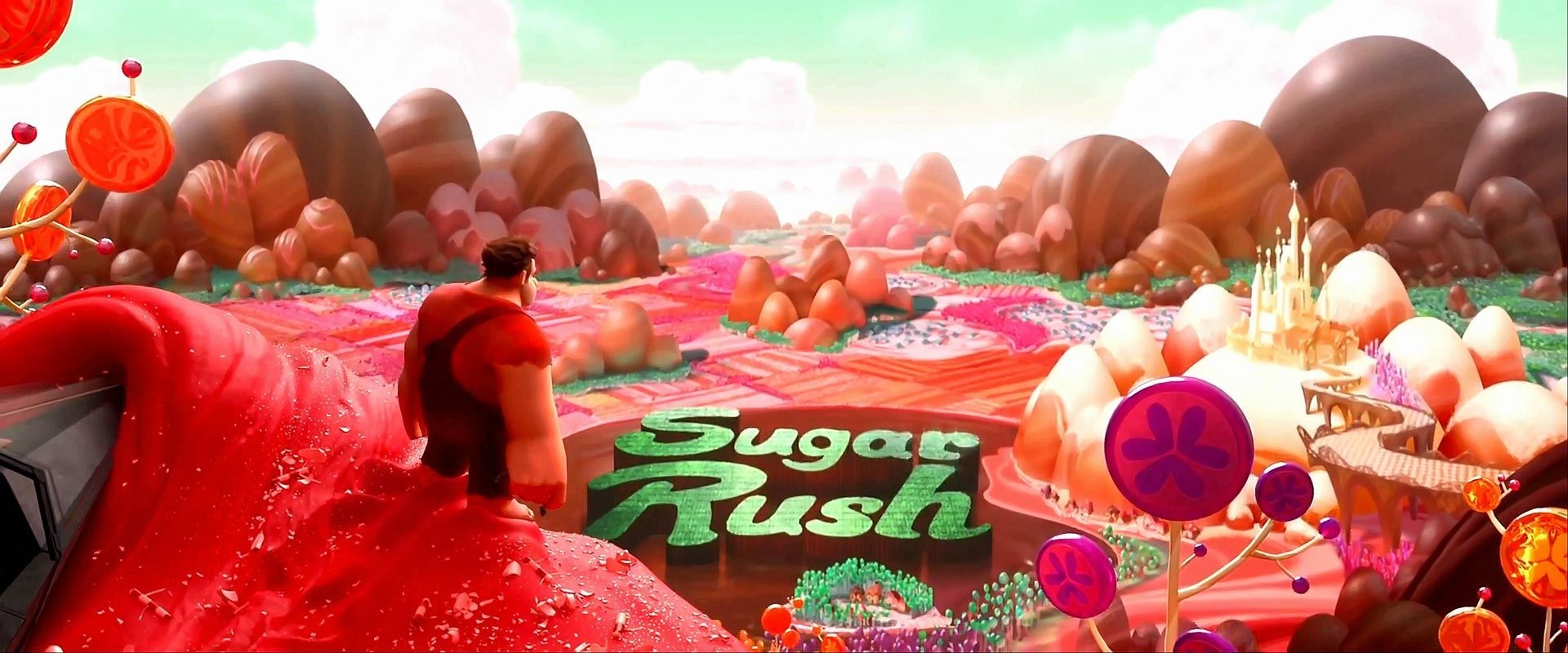 1920x800 Wreck It Ralph Candylandăutare Google. Wreck It Ralph Movie, Dual Screen