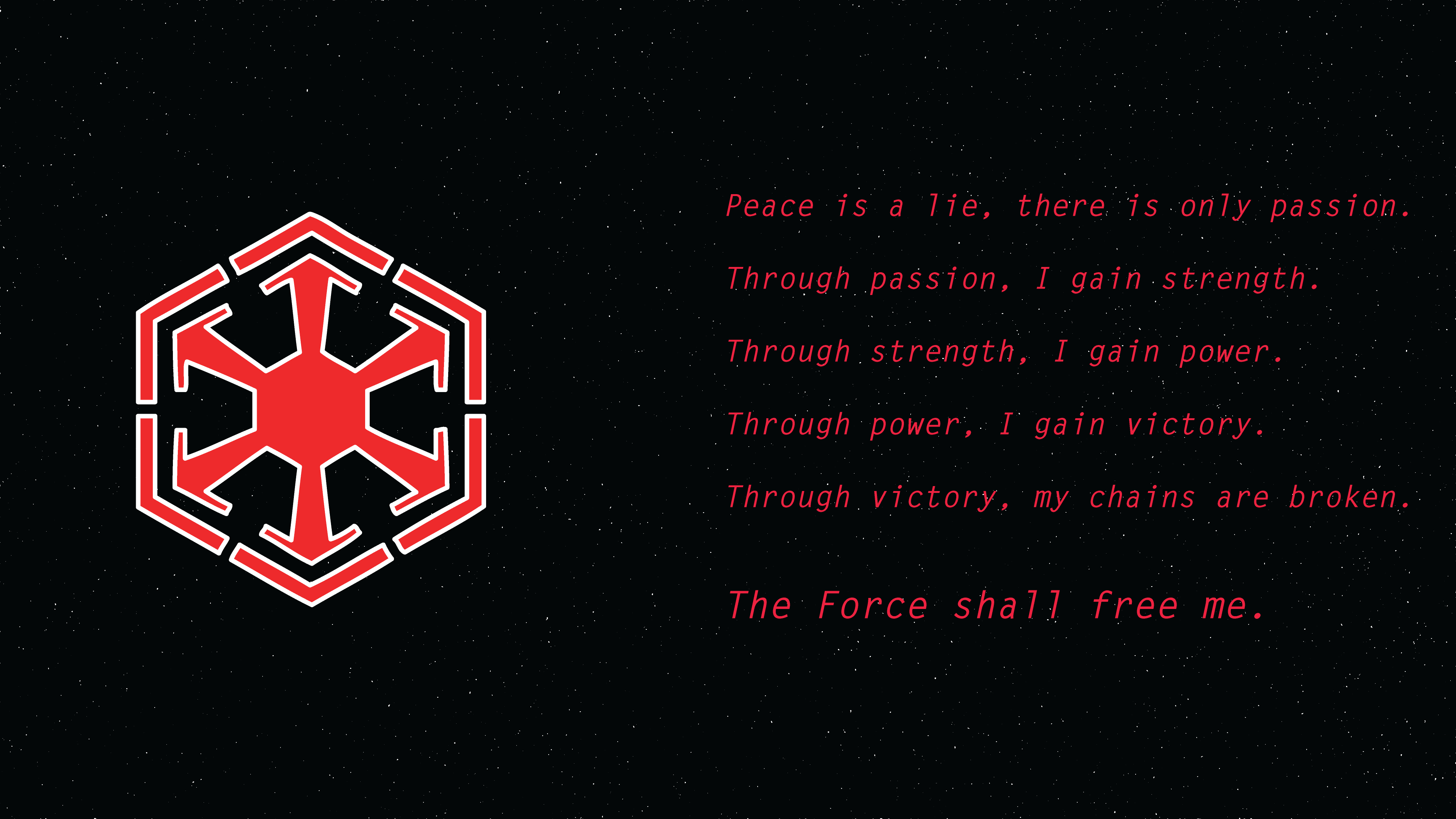 3840x2160 Sith Code and Emblem [], Desktop