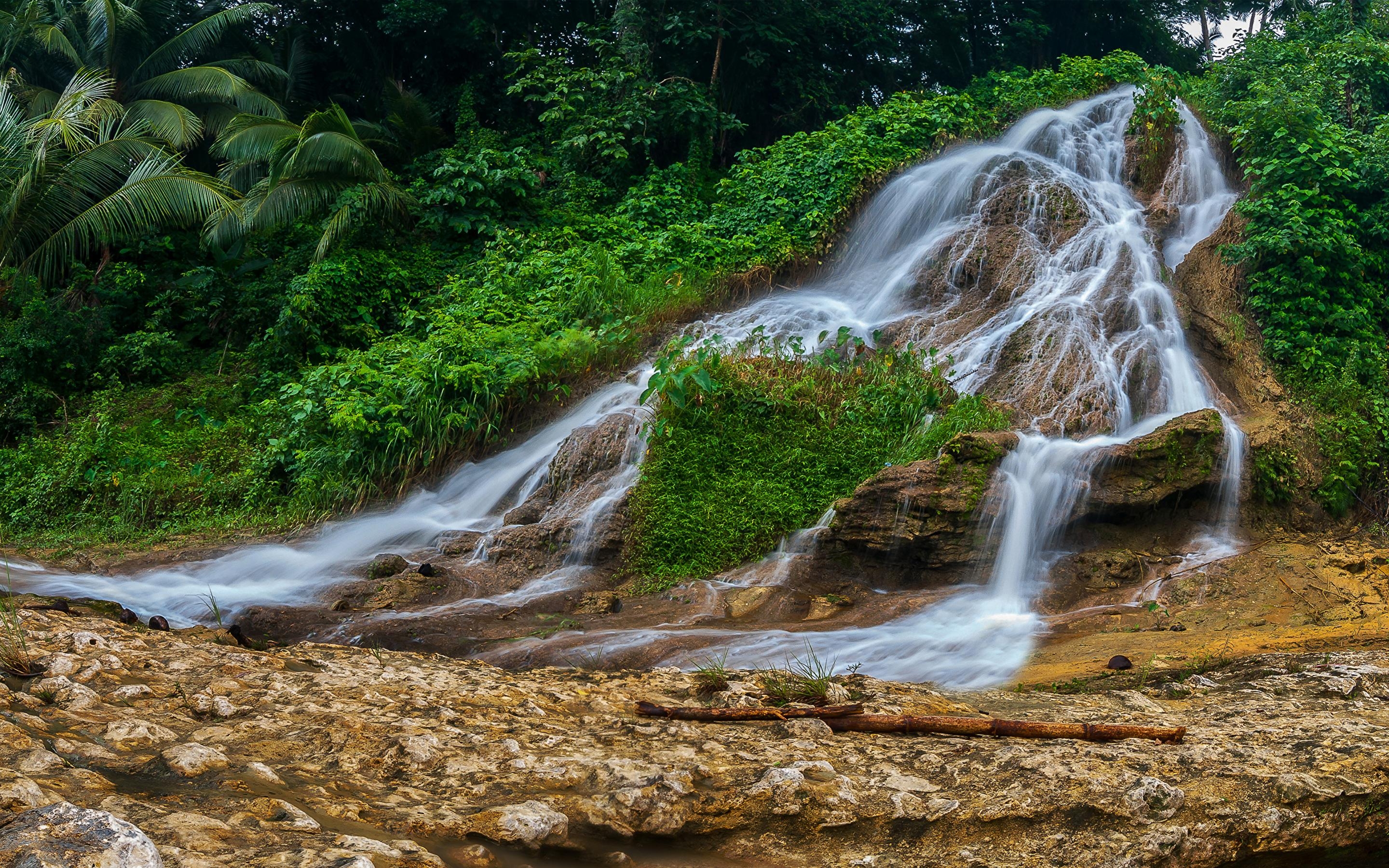 2880x1800 Picture Philippines Cebu Nature Waterfalls Tropics, Desktop