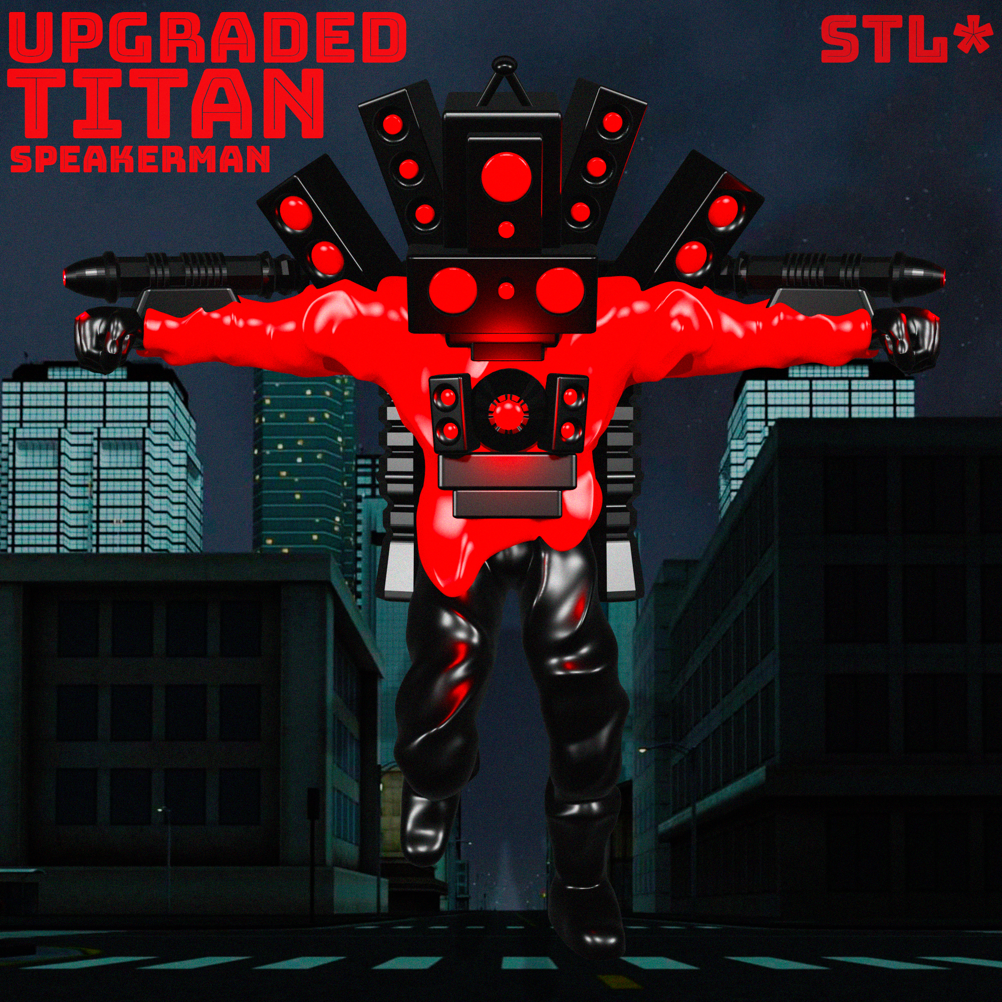 2000x2000 STL file UPGRADED TITAN SPEAKERMAN from SKIBIDI TOILETD FAN ART・3D print design to download・Cults, Phone